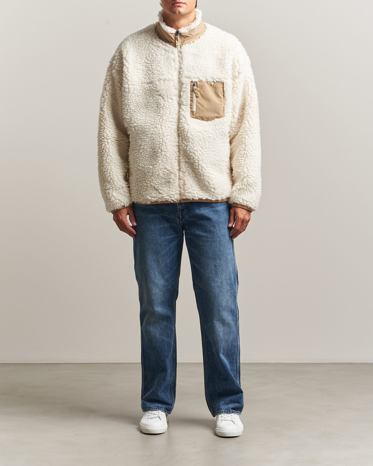 Herre | Gensere | Polo Ralph Lauren | Shaggy Hi Pile Full Zip Clubhouse Cream