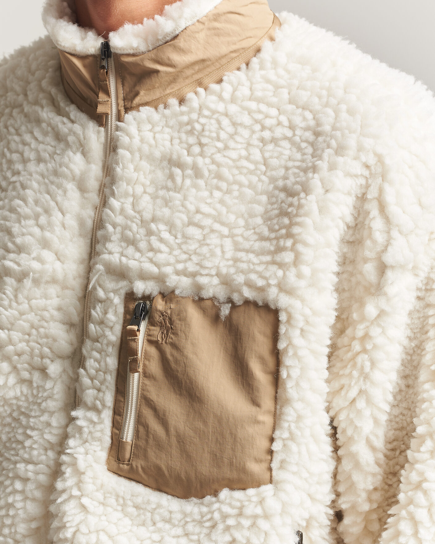 Herre | Gensere | Polo Ralph Lauren | Shaggy Hi Pile Full Zip Clubhouse Cream
