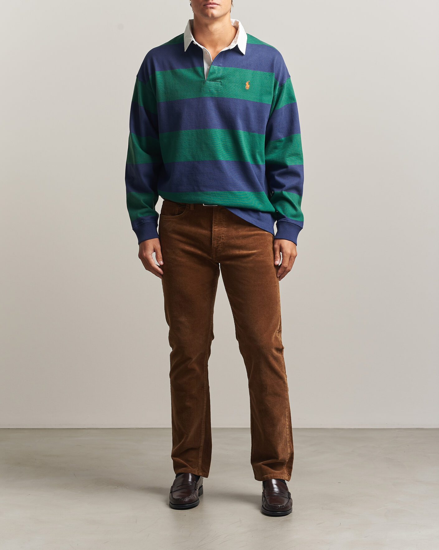 Herre | Gensere | Polo Ralph Lauren | Jersey Knitted Rugby Pullover Green/Cobolt