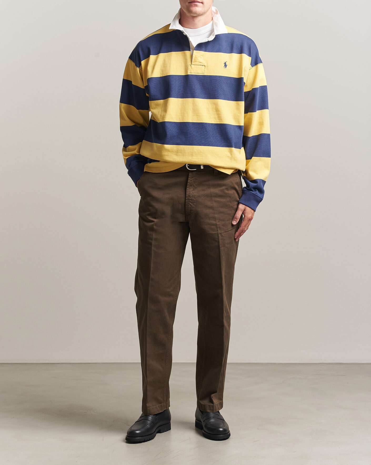 Herre | Gensere | Polo Ralph Lauren | Jersey Knitted Rugby Pullover Yellow/Cobolt