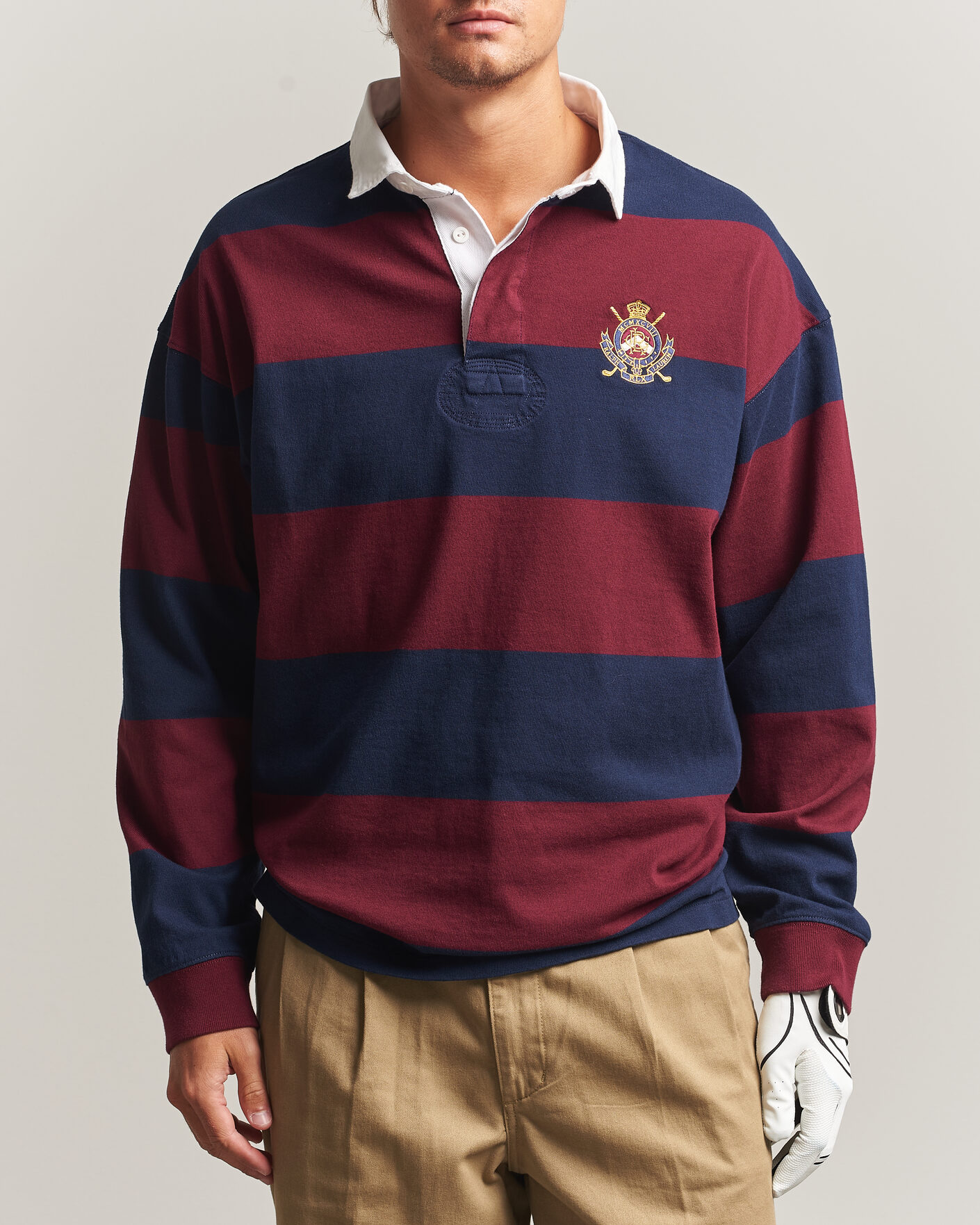 Herre | Gensere | RLX Ralph Lauren | Polo Ralph Lauren Rugby Long Sleeve Jersey Polo Classic Wine/Navy