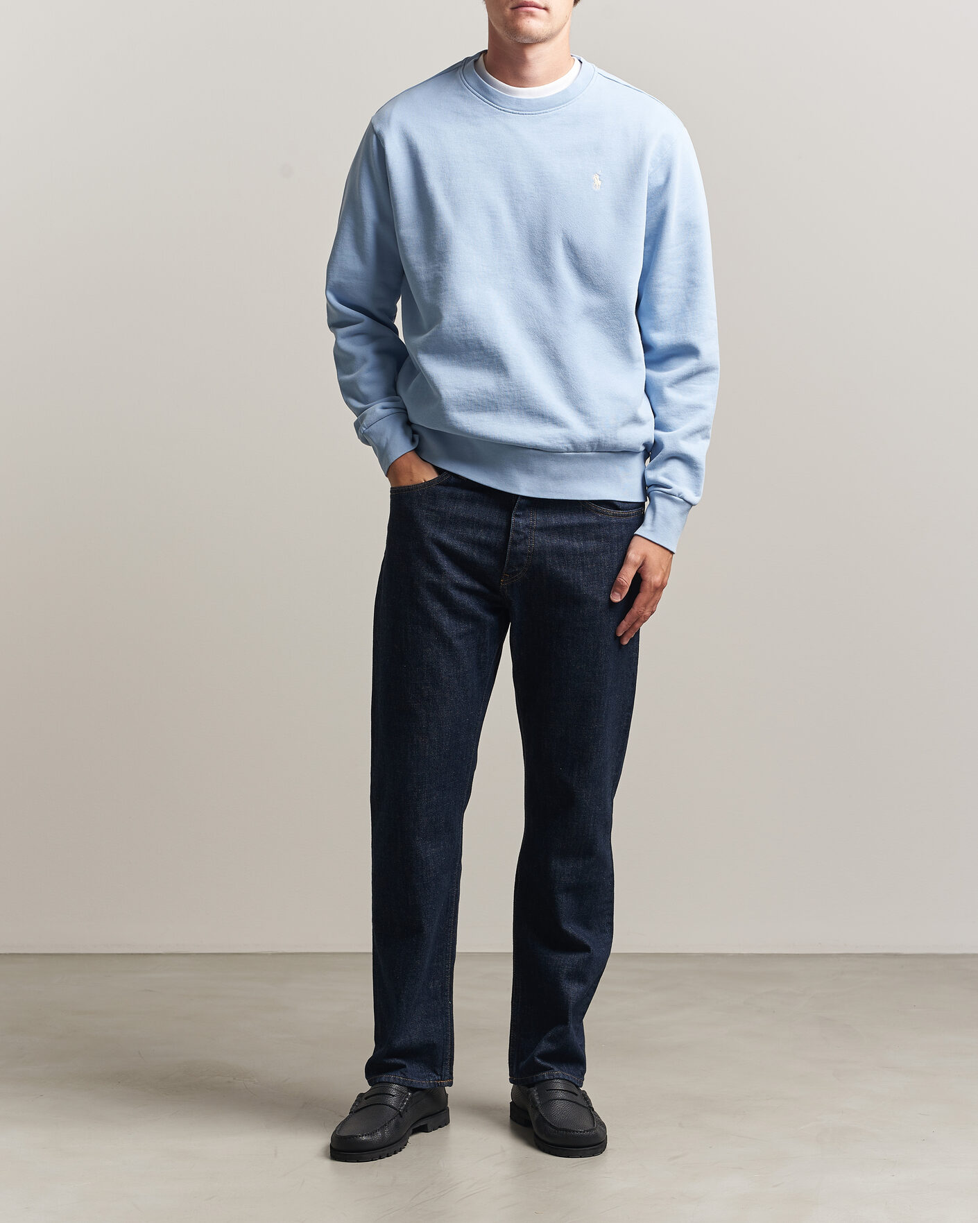 Herre | Gensere | Polo Ralph Lauren | Loopback Terry Sweatshirt Chambray Blue