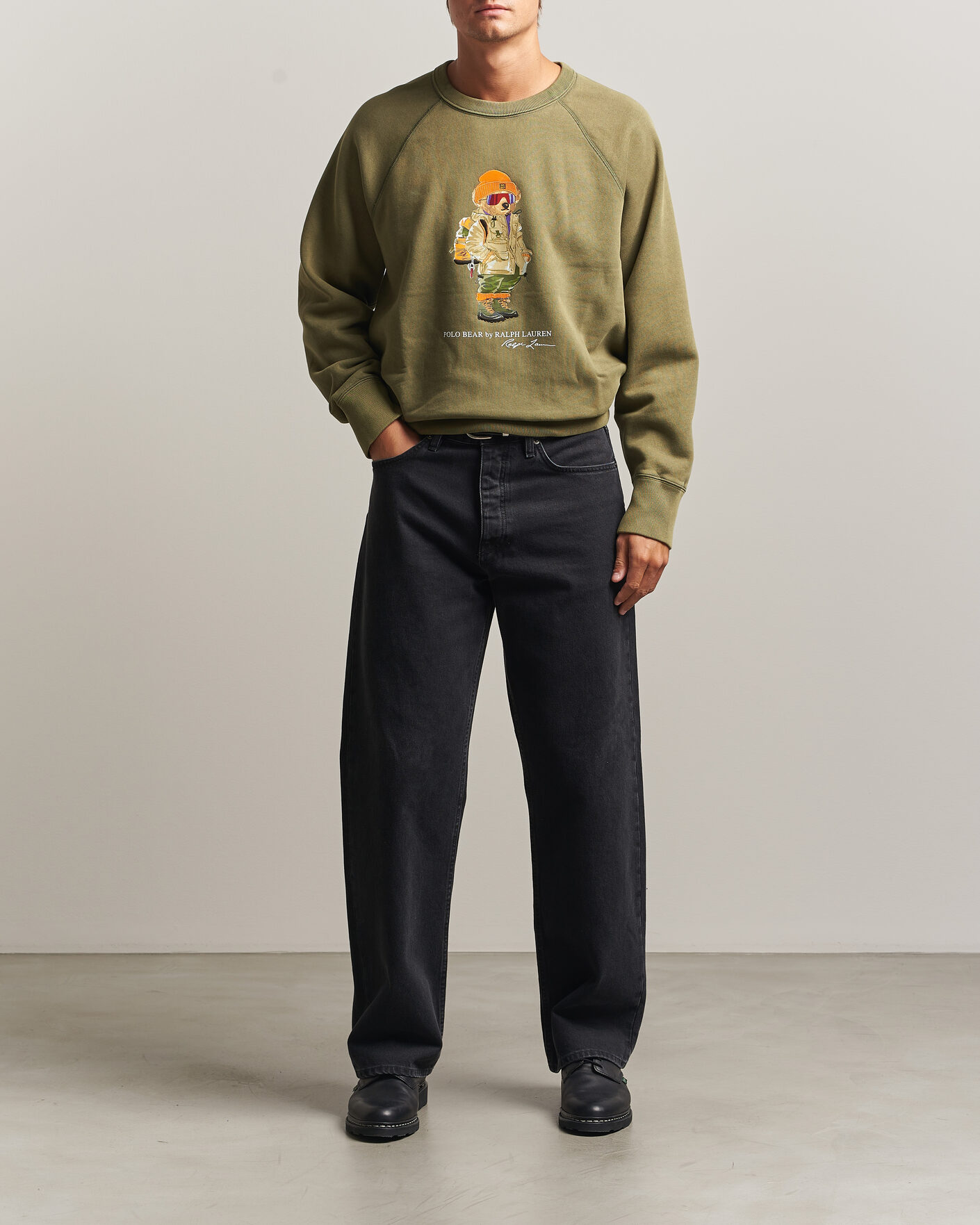 Herre | Gensere | Polo Ralph Lauren | Fleece Bear Sweatshirt Cruise Olive