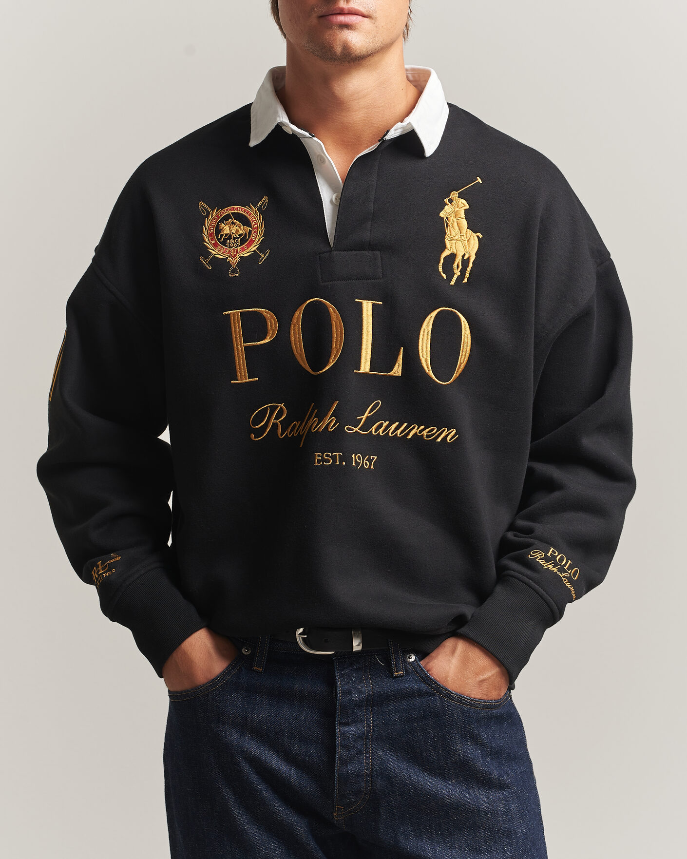 Herre | Gensere | Polo Ralph Lauren | Magic Fleece Printed Sweatshirt Polo Black