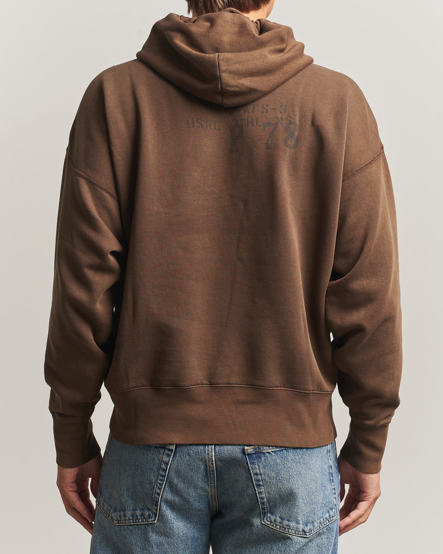 Herre | Gensere | Polo Ralph Lauren | Fleece Printed Hoodie Court Brown