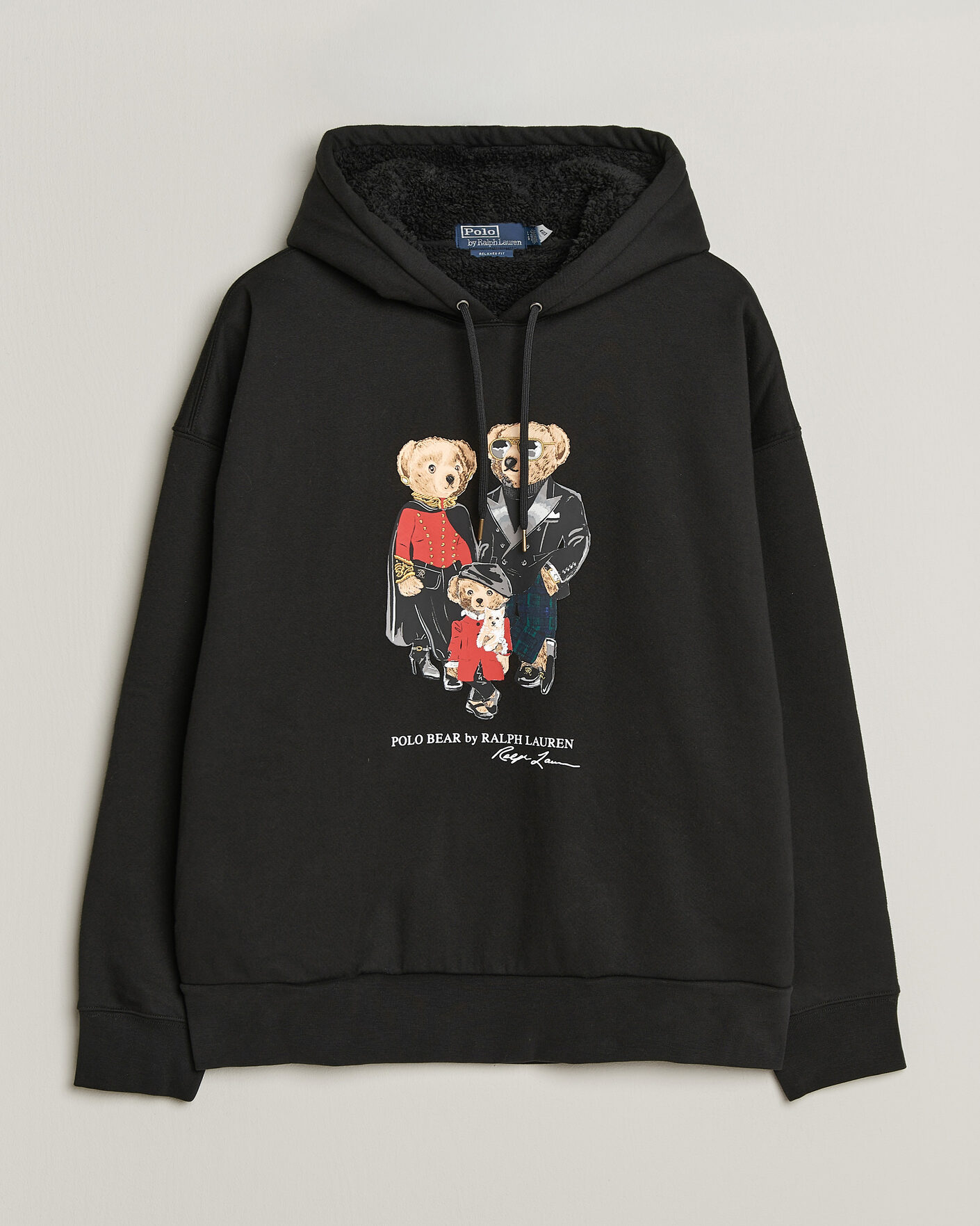Herre | Gensere | Polo Ralph Lauren | Magic Fleece Bear Hoodie Polo Black