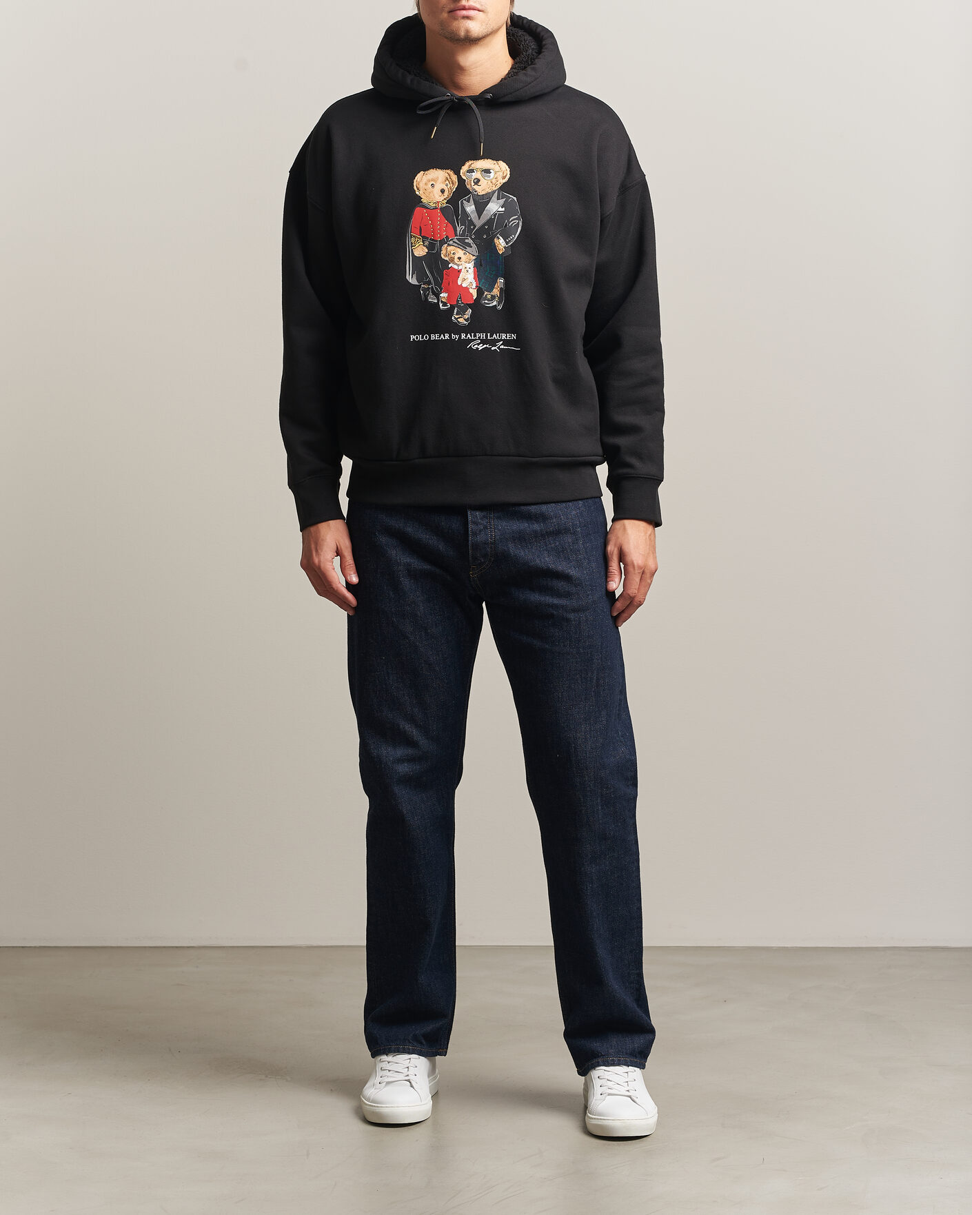 Herre | Gensere | Polo Ralph Lauren | Magic Fleece Bear Hoodie Polo Black