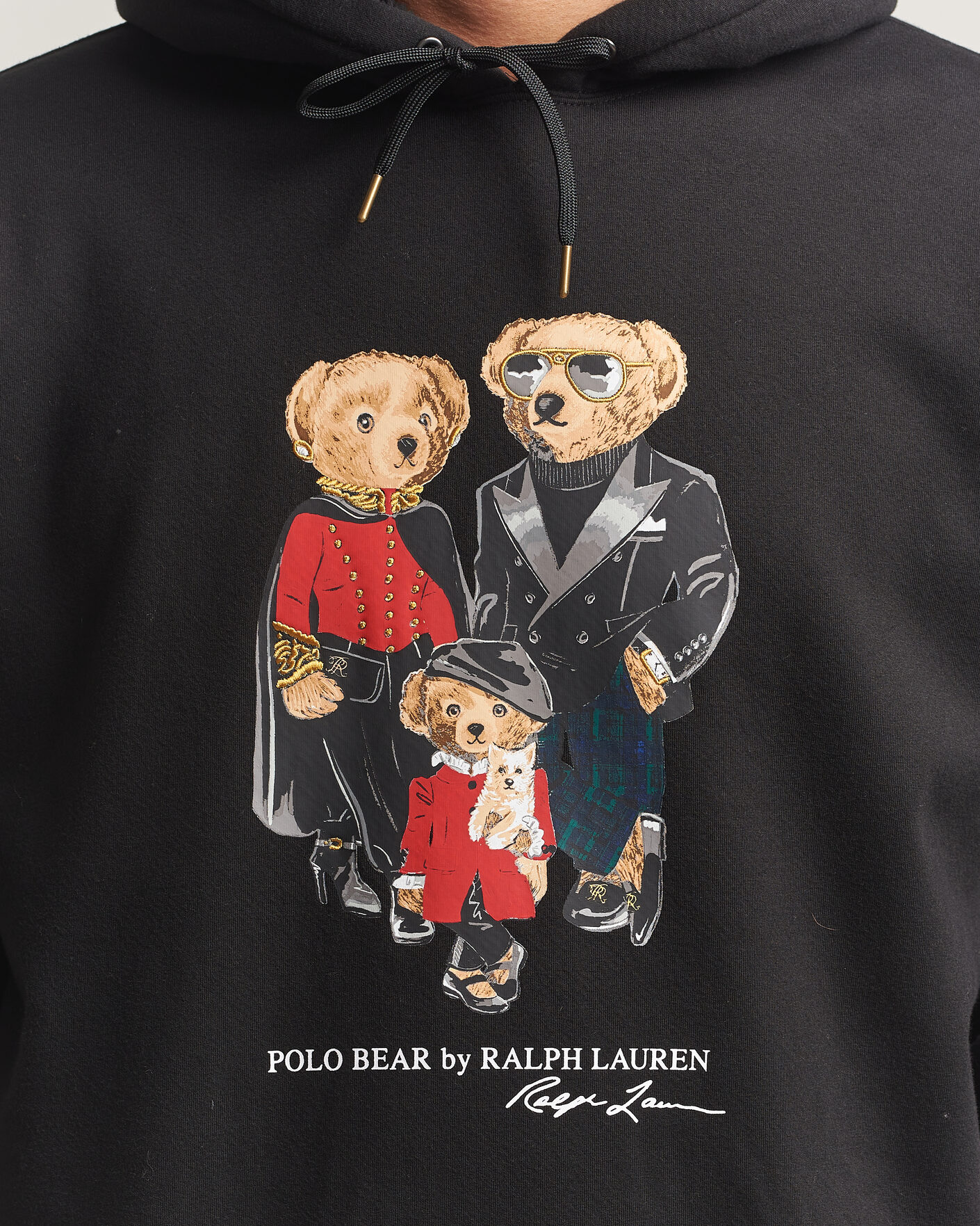 Herre | Gensere | Polo Ralph Lauren | Magic Fleece Bear Hoodie Polo Black