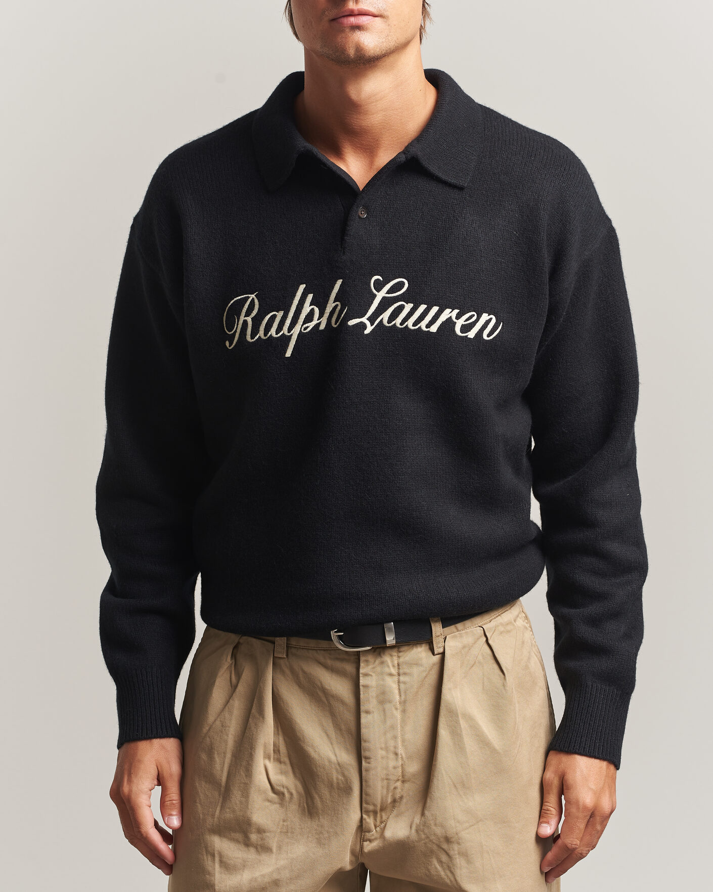 Herre | Gensere | Polo Ralph Lauren | Wool/Alpaca Rugby Sweater Polo Black