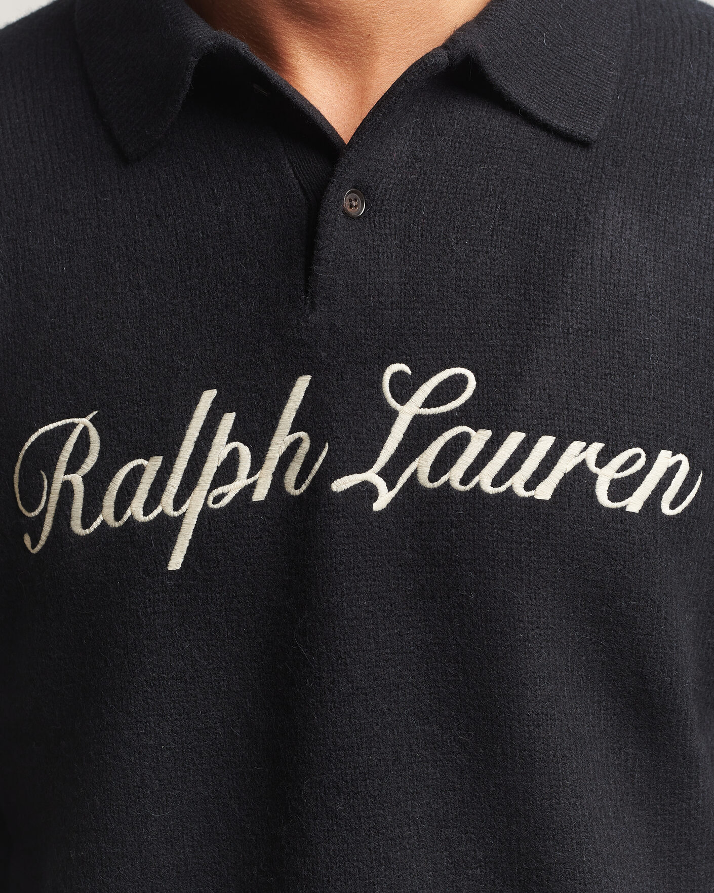 Herre | Gensere | Polo Ralph Lauren | Wool/Alpaca Rugby Sweater Polo Black