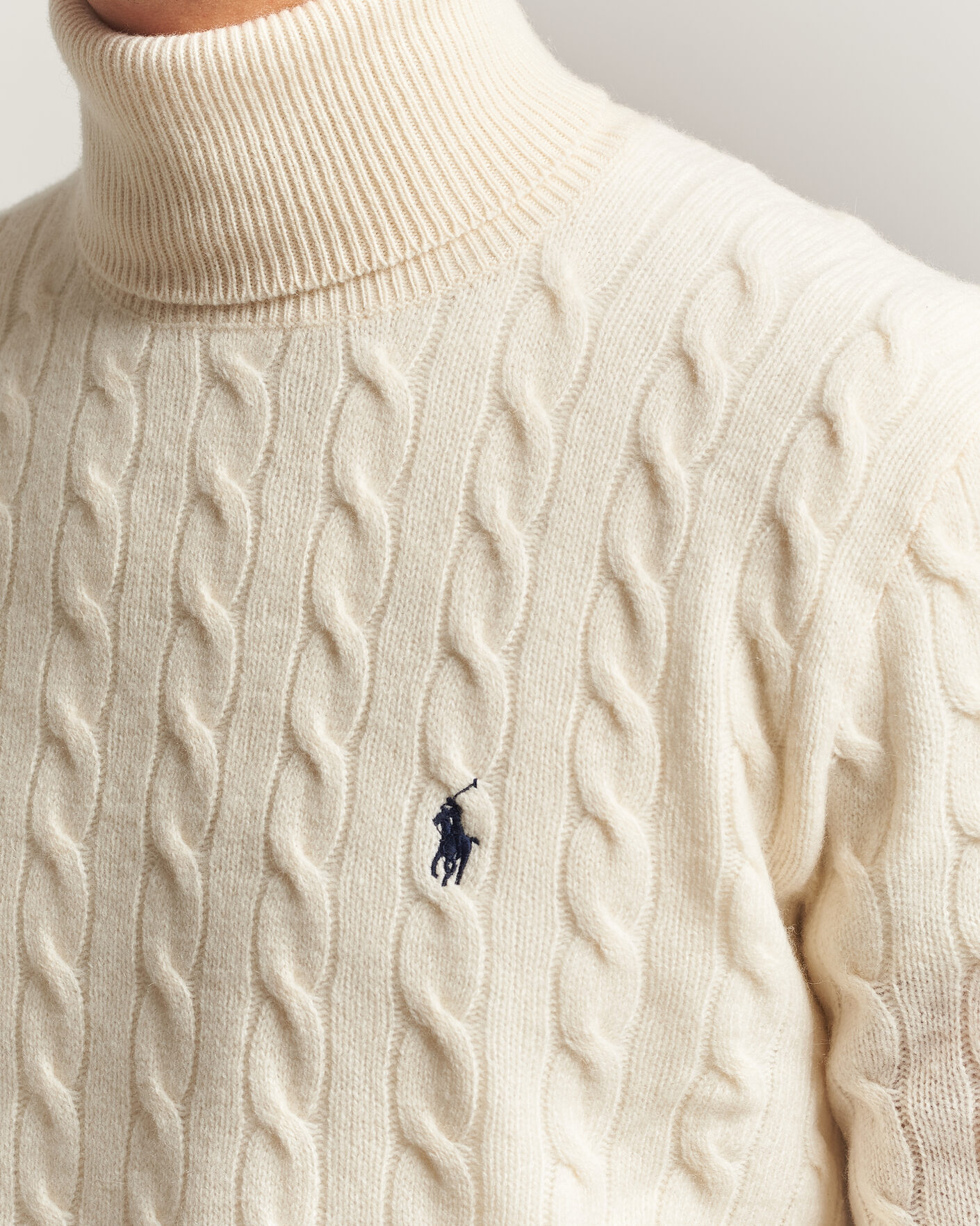Herre | Gensere | Polo Ralph Lauren | Wool/Cashmere Rollneck Andover Cream