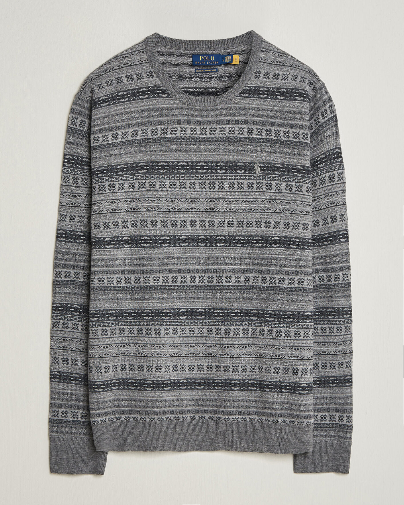 Herre | Gensere | Polo Ralph Lauren | Fair Isle Merino Sweater Grey Combo
