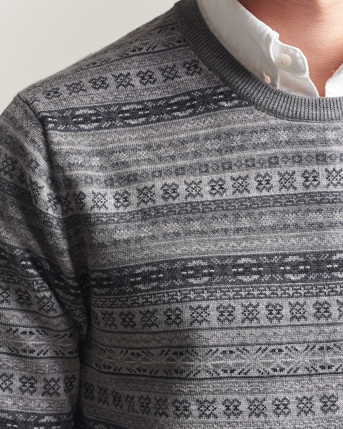 Herre | Gensere | Polo Ralph Lauren | Fair Isle Merino Sweater Grey Combo