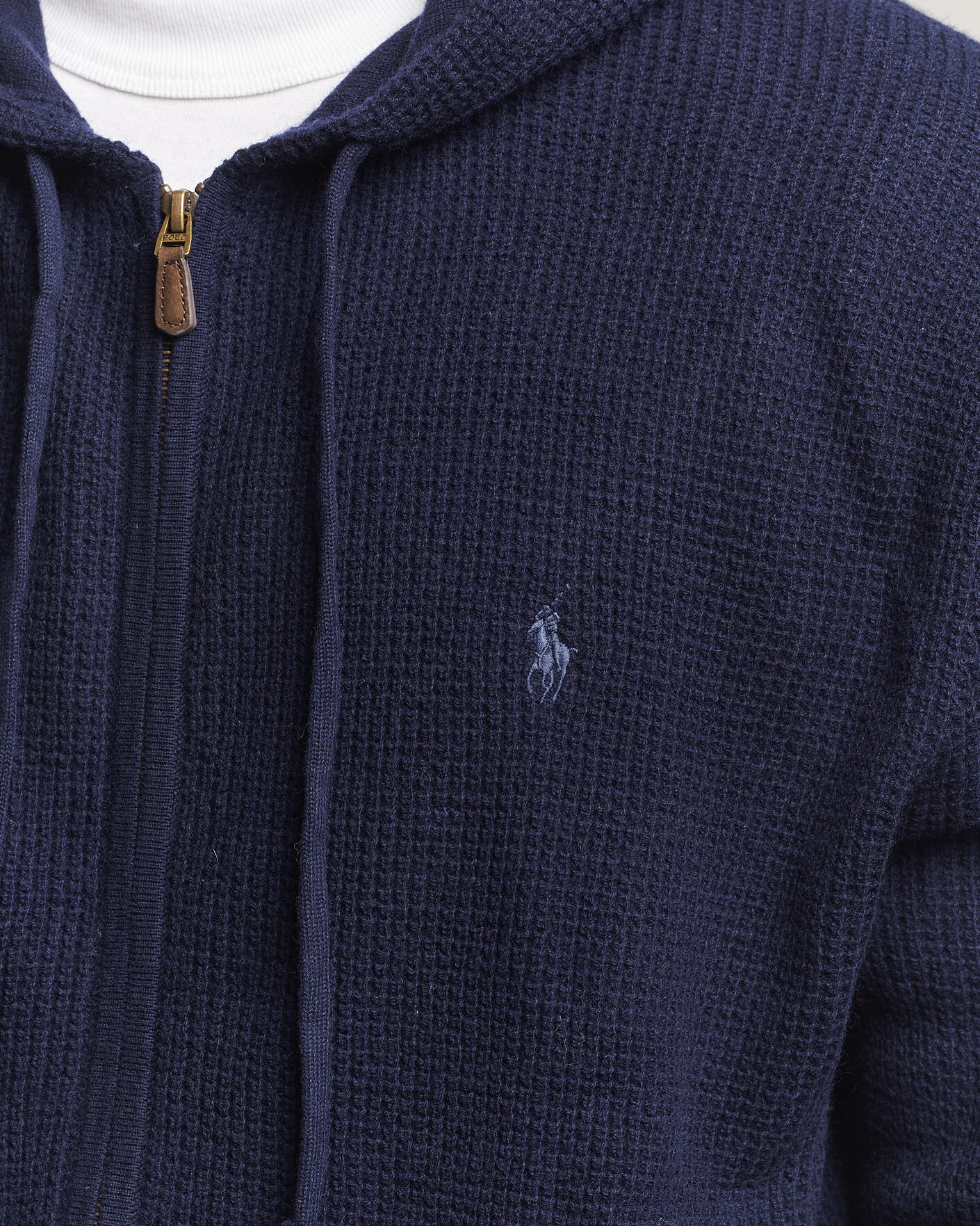 Herre | Gensere | Polo Ralph Lauren | Cotton/Wool Full-Zip Hoodie Hunter Navy