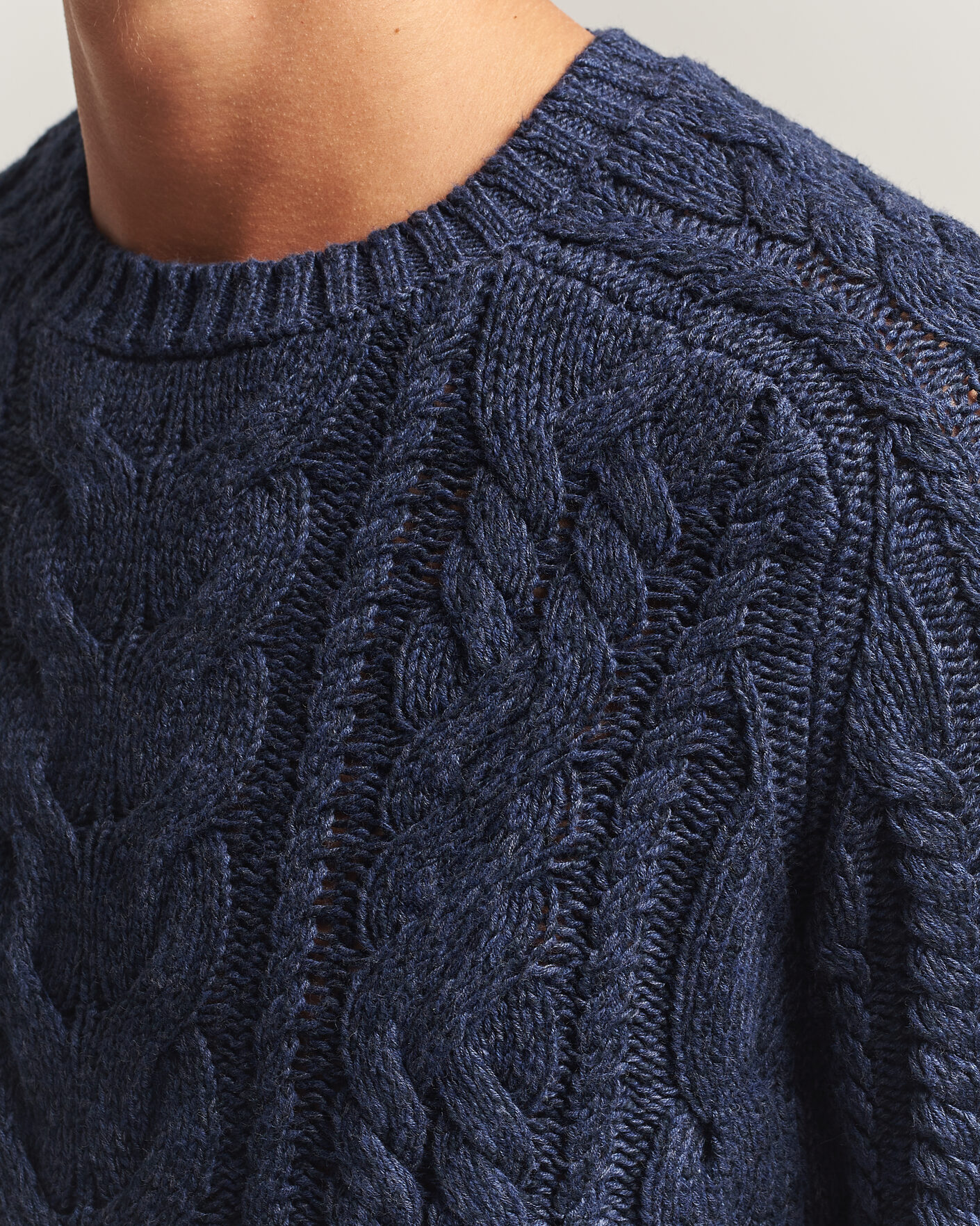 Herre | Gensere | Polo Ralph Lauren | Cotton Marl Pullover Navy Combo