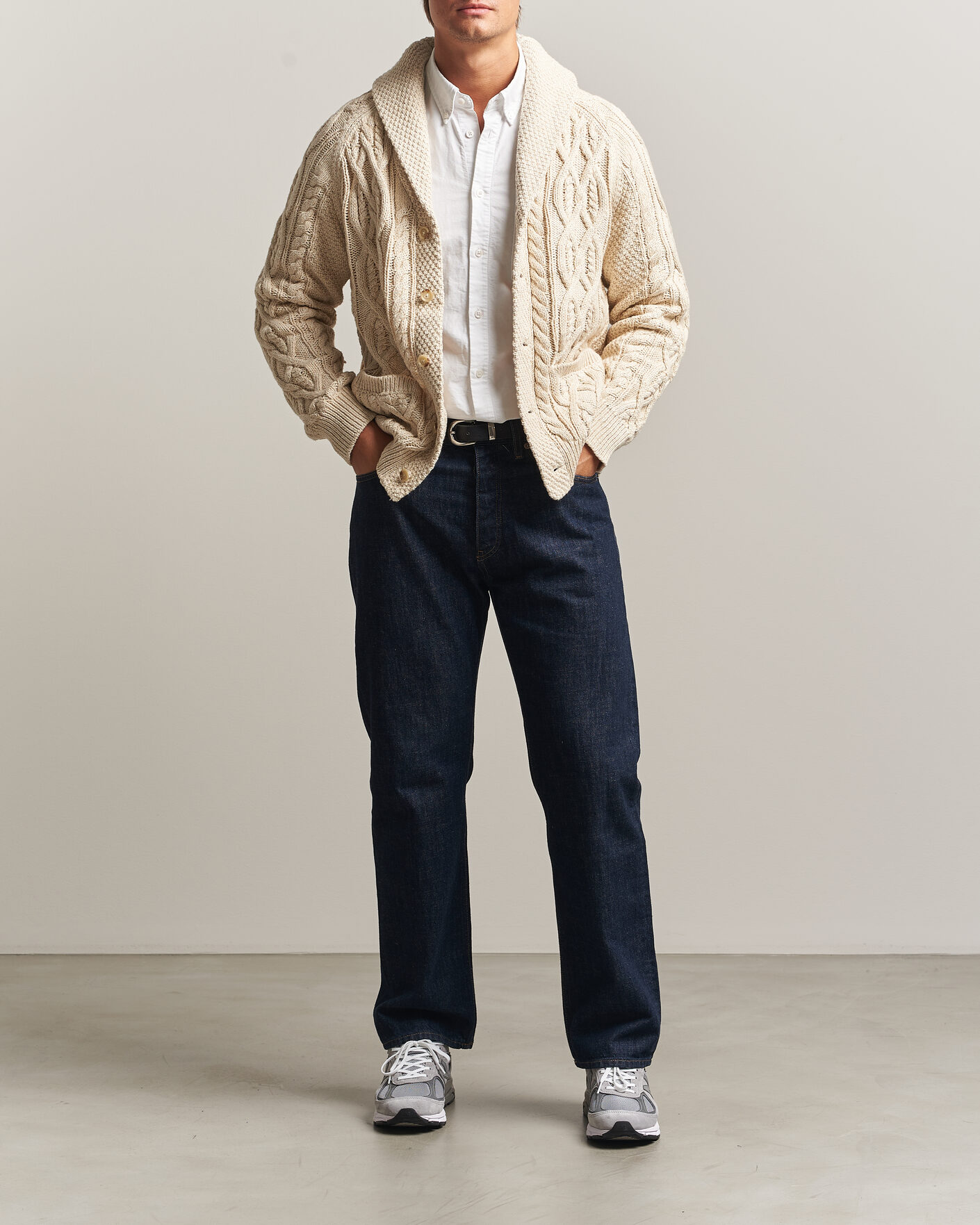 Herre | Gensere | Polo Ralph Lauren | Cotton Marl Cardigan Oatmeal Combo