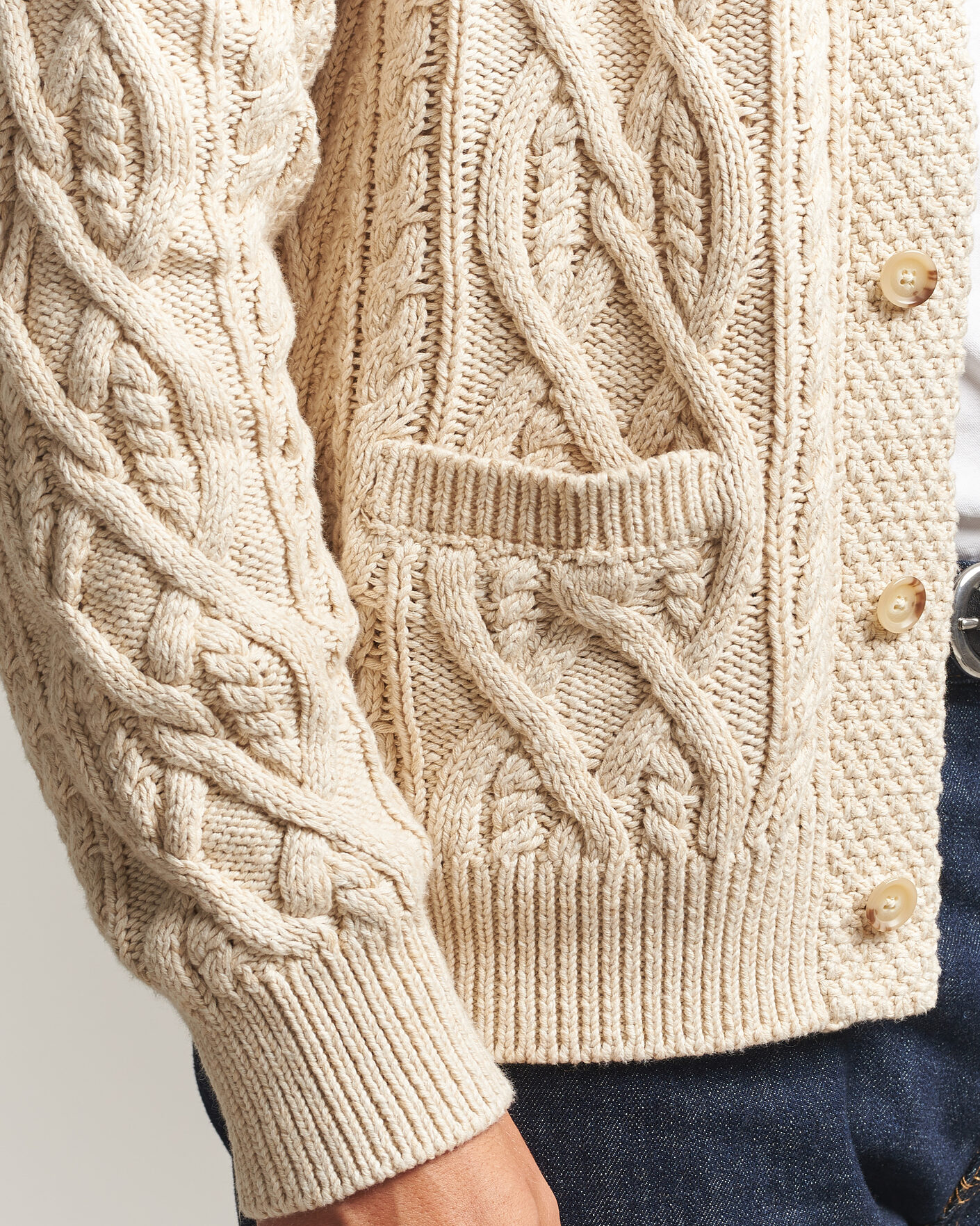 Herre | Gensere | Polo Ralph Lauren | Cotton Marl Cardigan Oatmeal Combo