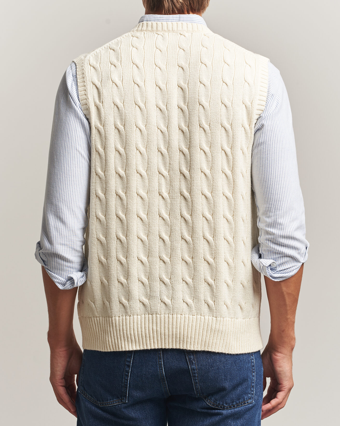 Herre | Gensere | Polo Ralph Lauren | Cotton Cable Vest Andover Cream