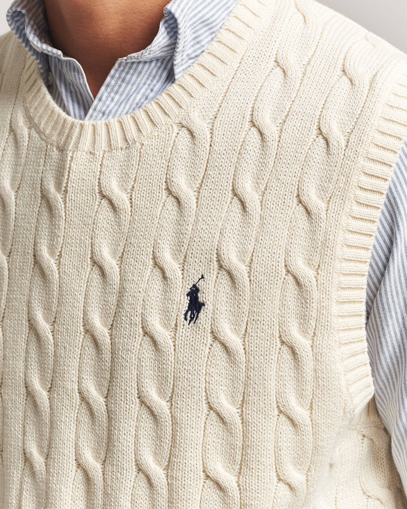 Herre | Gensere | Polo Ralph Lauren | Cotton Cable Vest Andover Cream