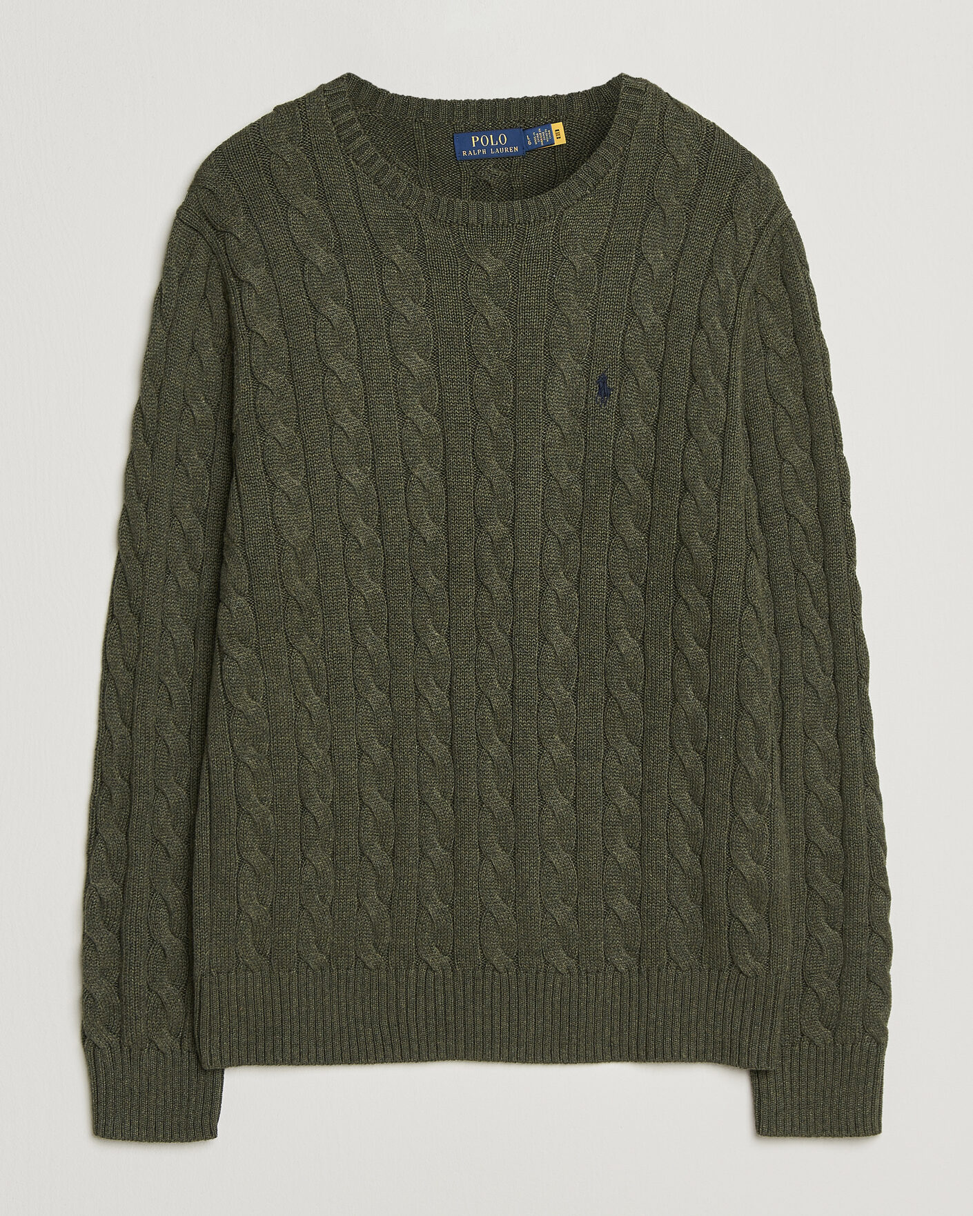 Herre | Gensere | Polo Ralph Lauren | Cotton Cable Pullover  Olive Shrub Heather