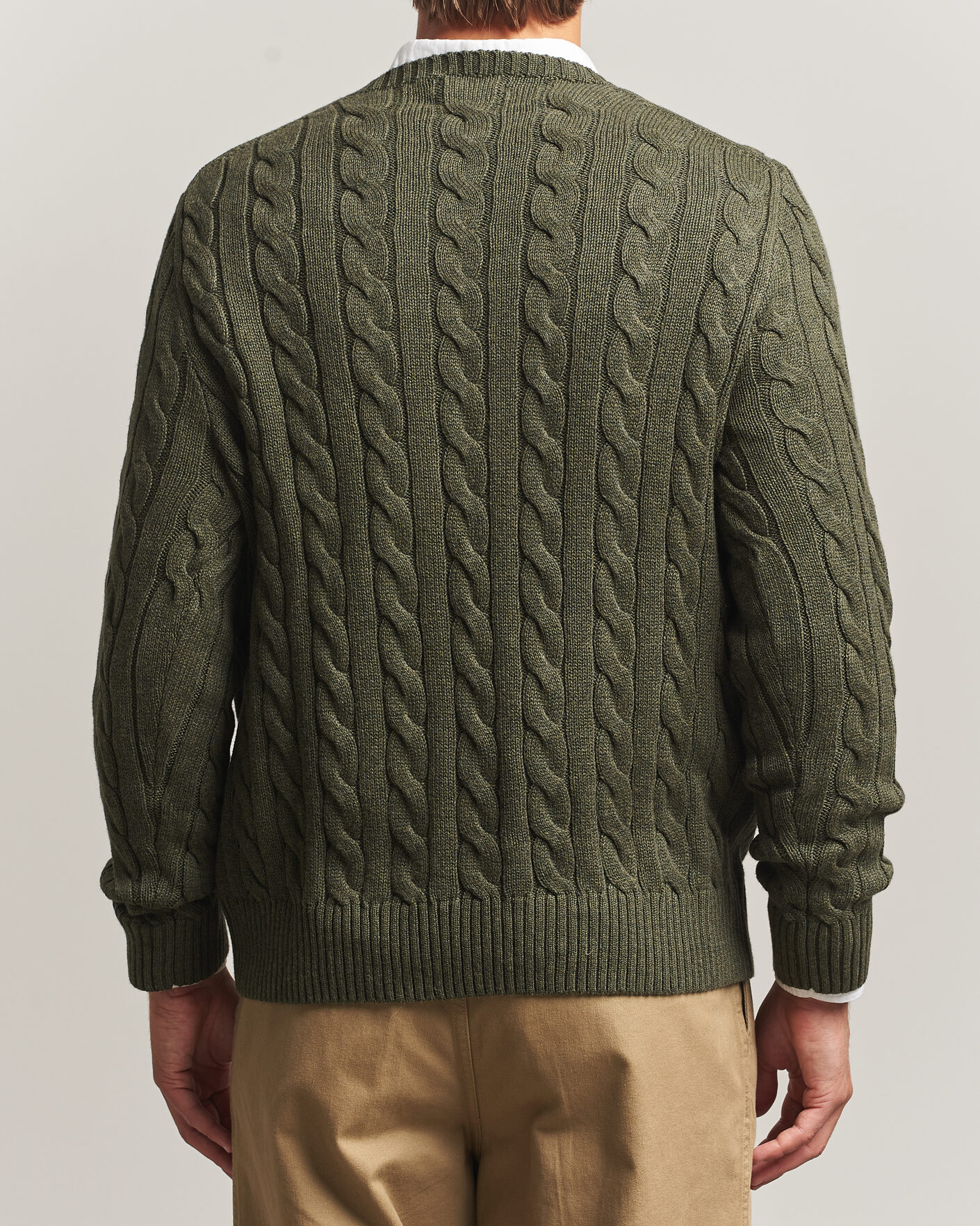 Herre | Gensere | Polo Ralph Lauren | Cotton Cable Pullover  Olive Shrub Heather