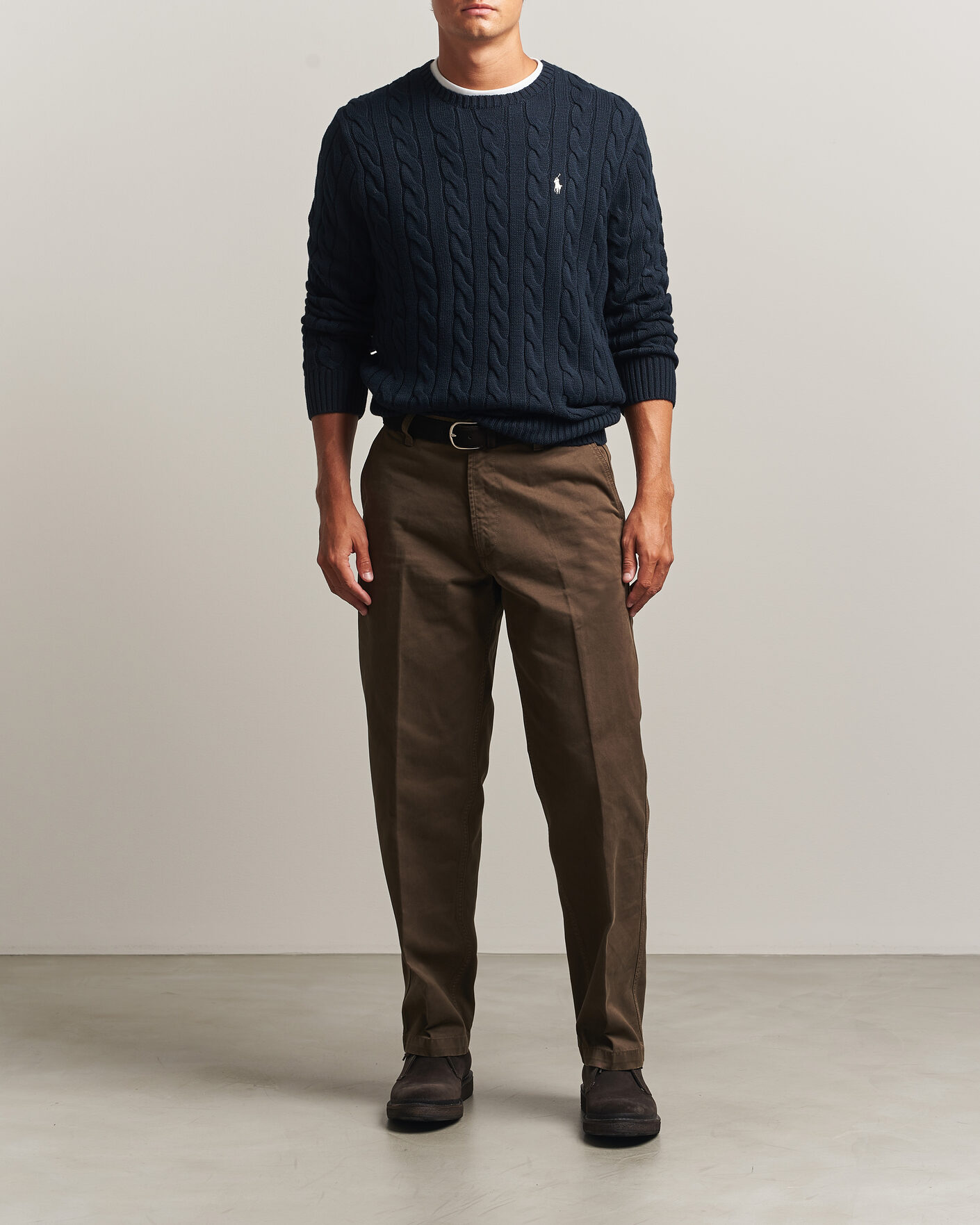 Herre | Gensere | Polo Ralph Lauren | Cotton Cable Pullover Hunter Navy