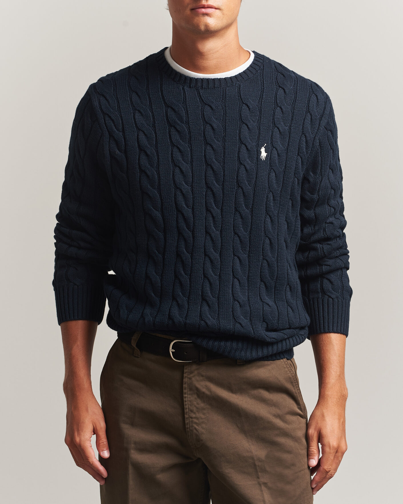 Herre | Gensere | Polo Ralph Lauren | Cotton Cable Pullover Hunter Navy