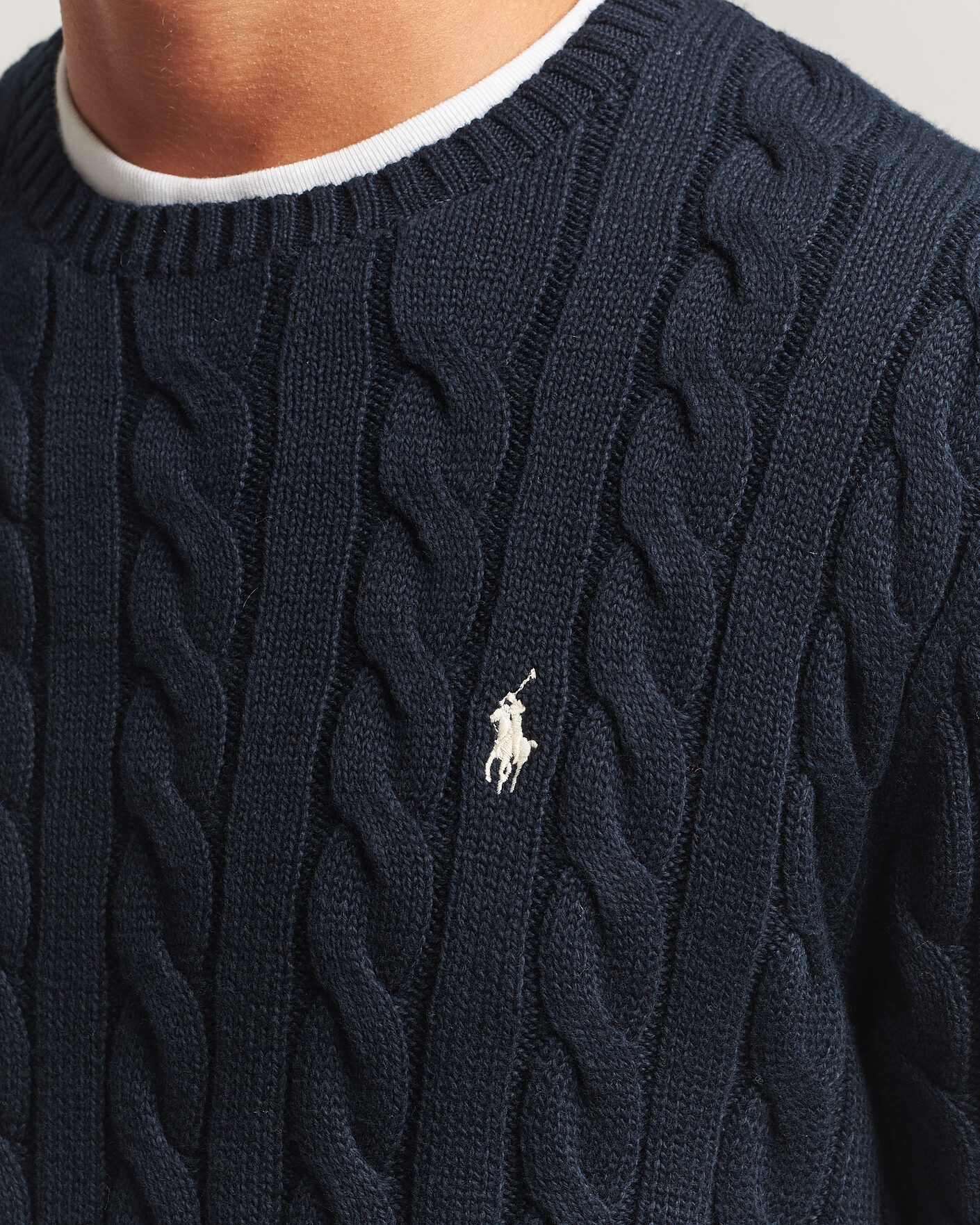 Herre | Gensere | Polo Ralph Lauren | Cotton Cable Pullover Hunter Navy