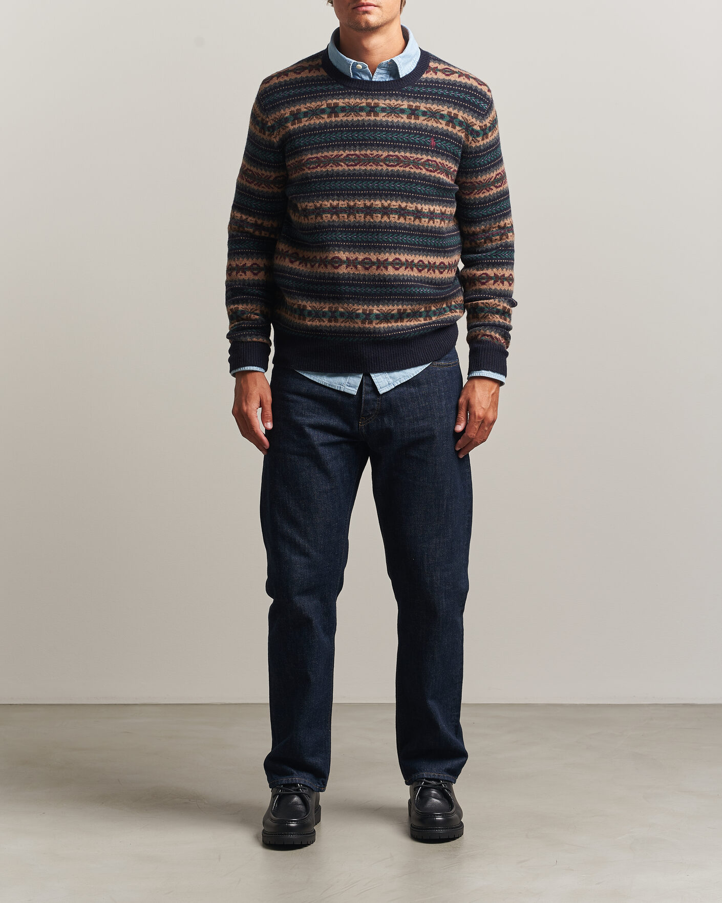 Herre | Gensere | Polo Ralph Lauren | Fair Isle Wool Sweater Navy Combo
