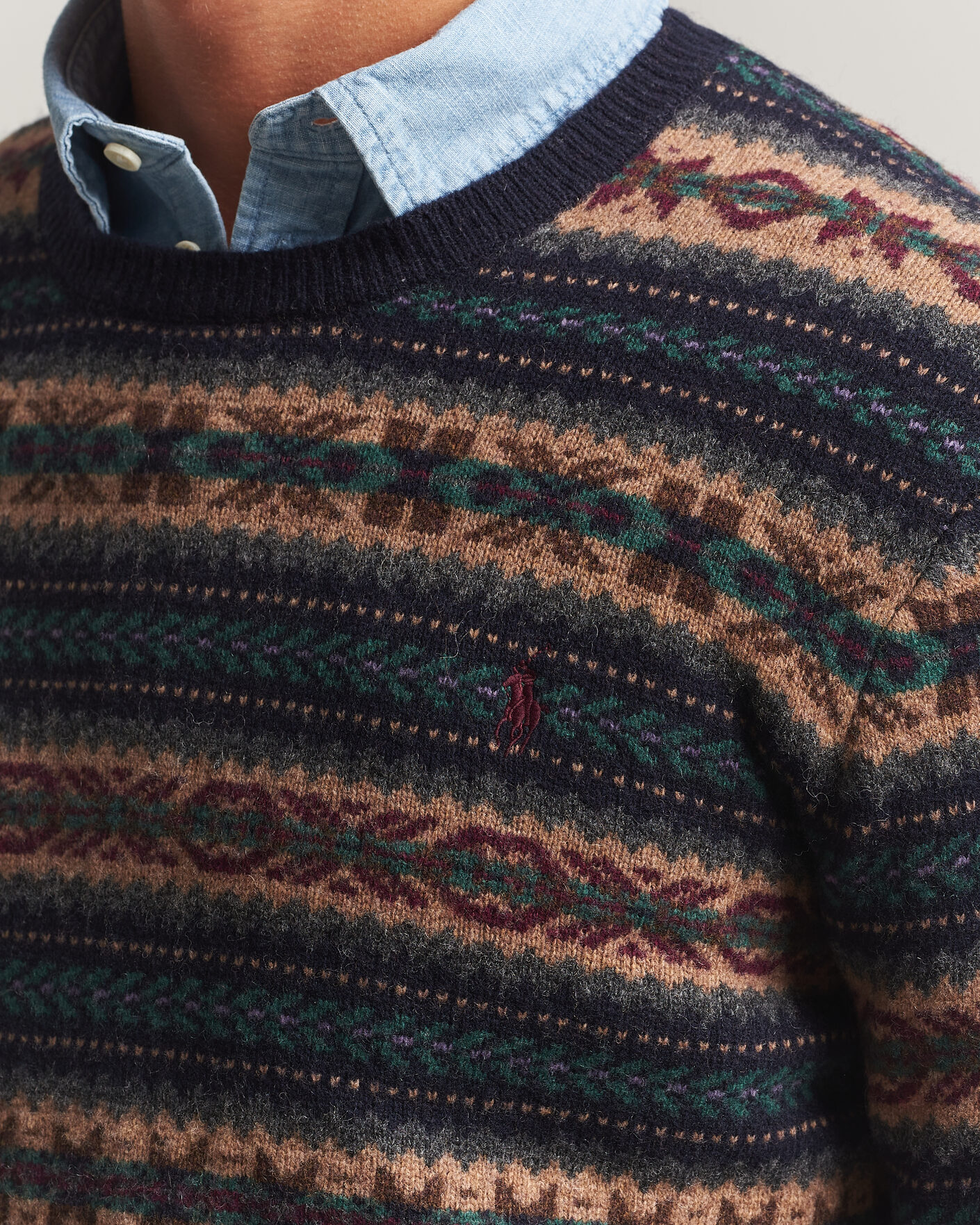 Herre | Gensere | Polo Ralph Lauren | Fair Isle Wool Sweater Navy Combo