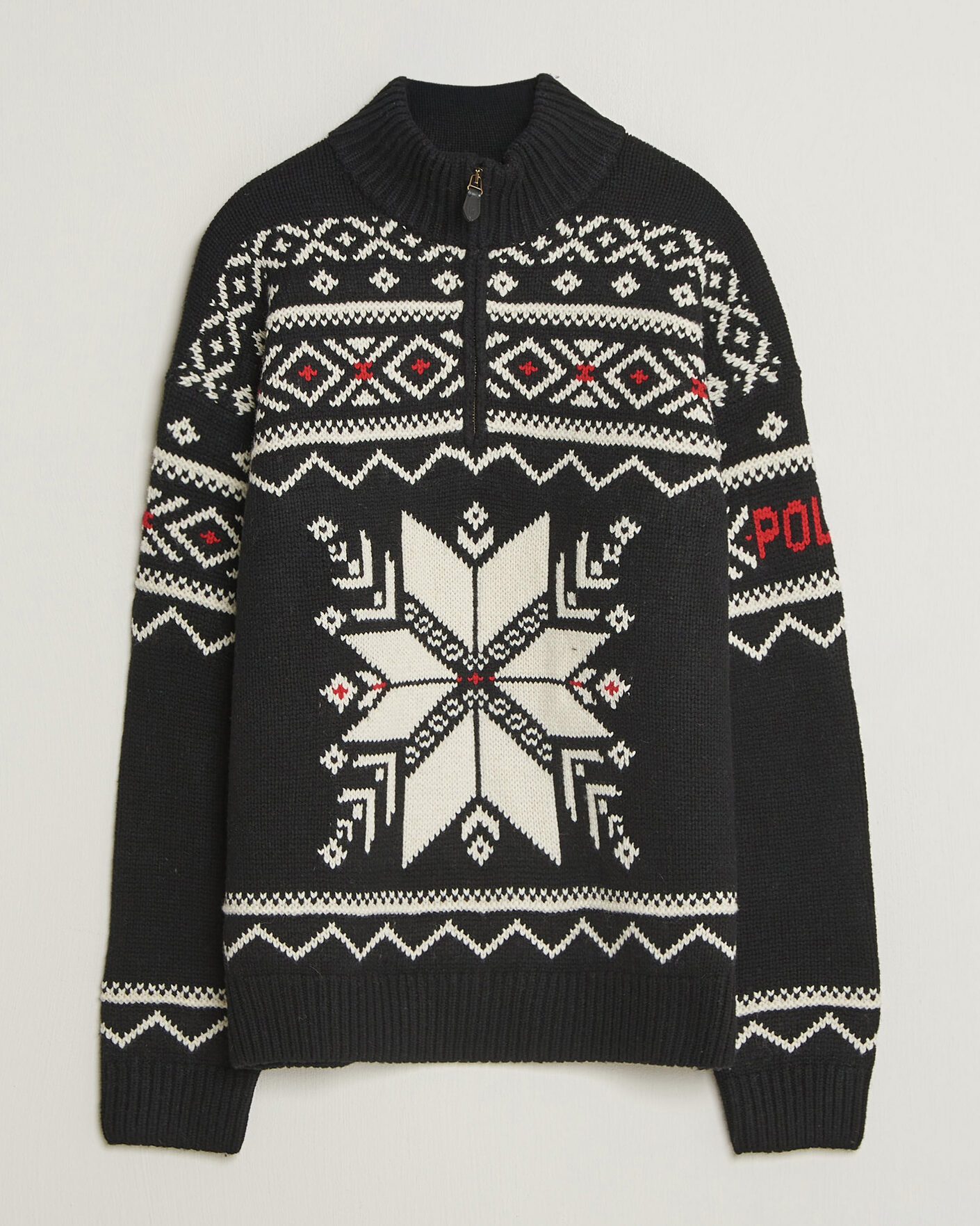 Herre | Gensere | Polo Ralph Lauren | Wool Cotton Blend Sweater Black Combo