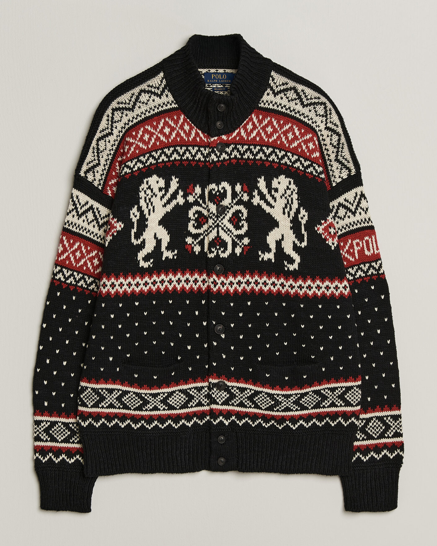 Herre | Gensere | Polo Ralph Lauren | Cotton/Cashmere Cardigan Black Combo