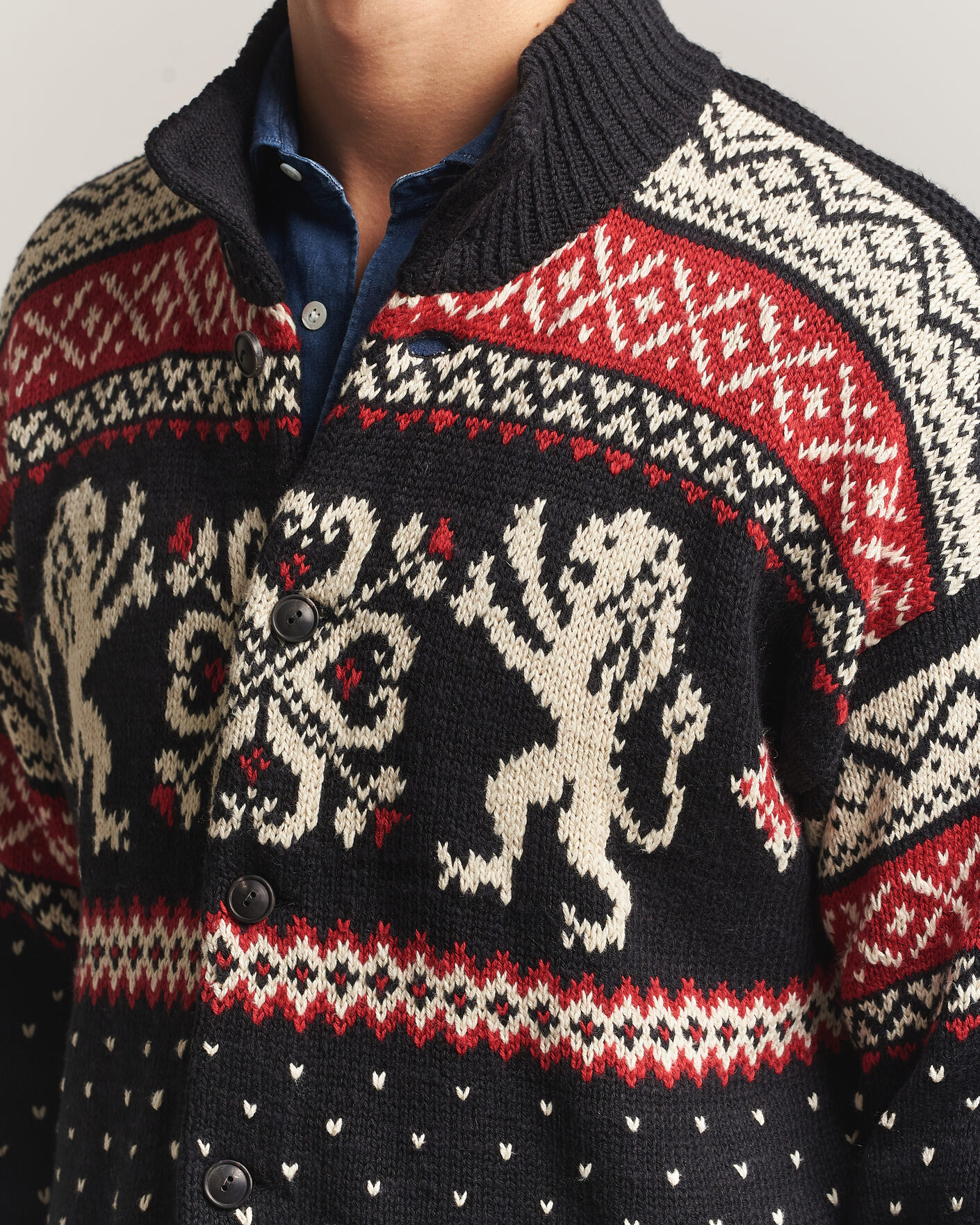 Herre | Gensere | Polo Ralph Lauren | Cotton/Cashmere Cardigan Black Combo
