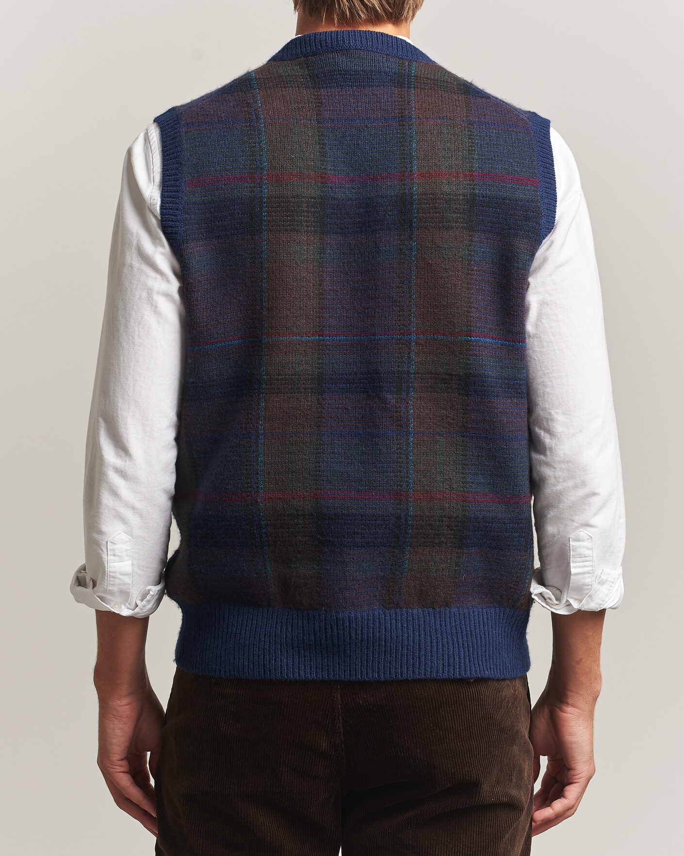 Herre | Gensere | Polo Ralph Lauren | Hudson Cotton Blend V-Neck Vest Navy Multi
