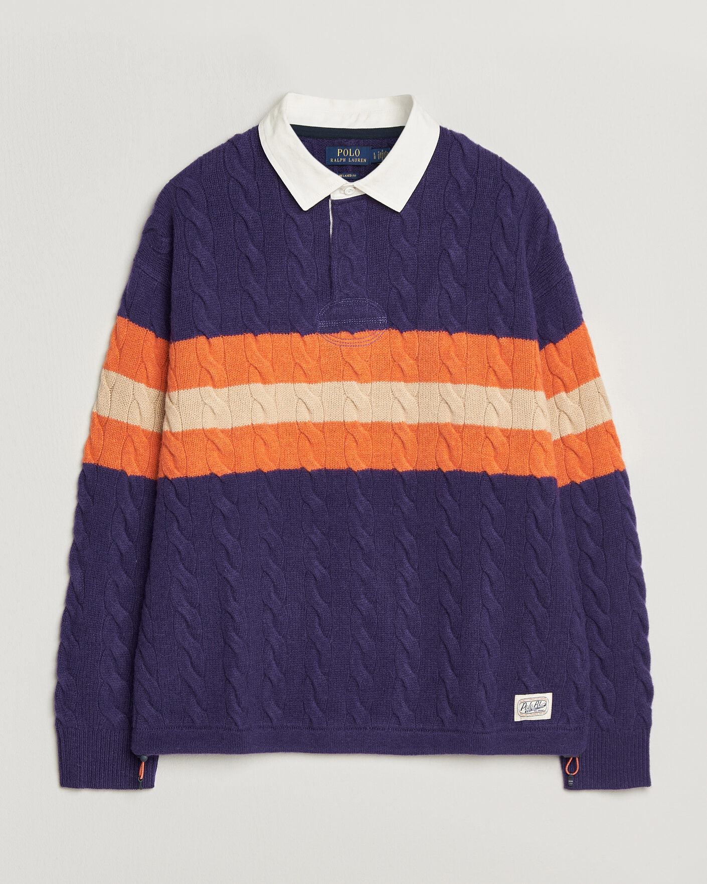 Herre | Gensere | Polo Ralph Lauren | Wool Blend Cable Knitted Polo Purple Combo