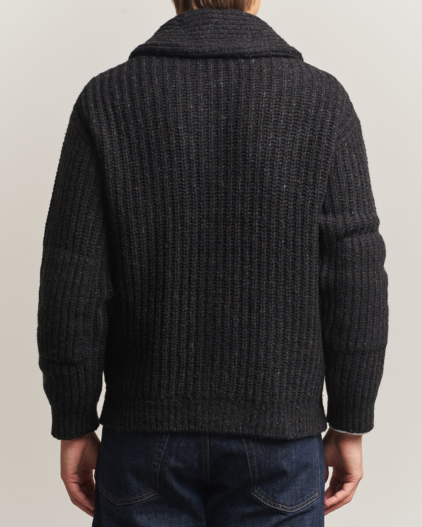 Herre | Gensere | Polo Ralph Lauren | Wool Blend Shawl Collar Cardigan Black Marl