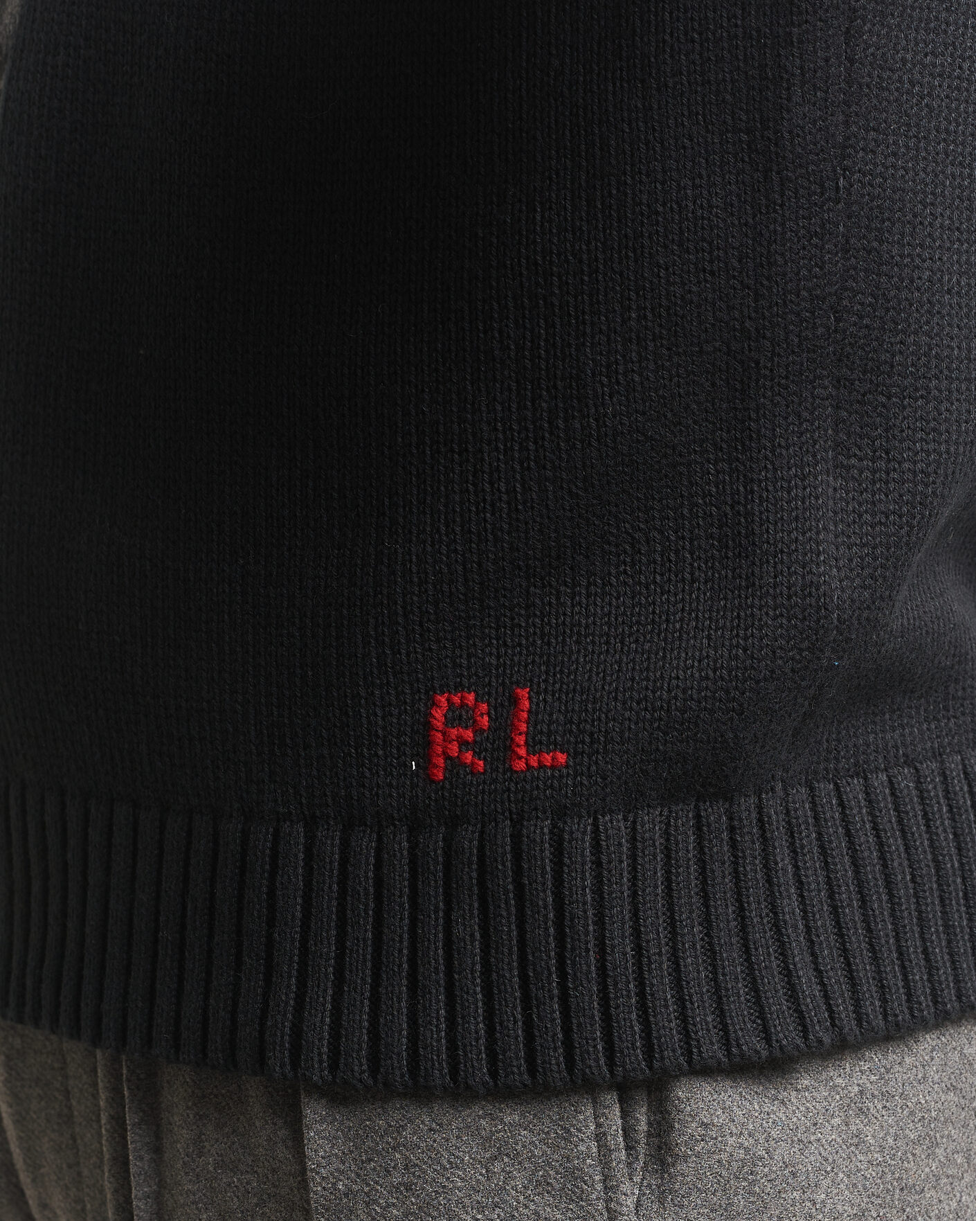 Herre | Gensere | Polo Ralph Lauren | Cotton Blend Bear Sweater Polo Black