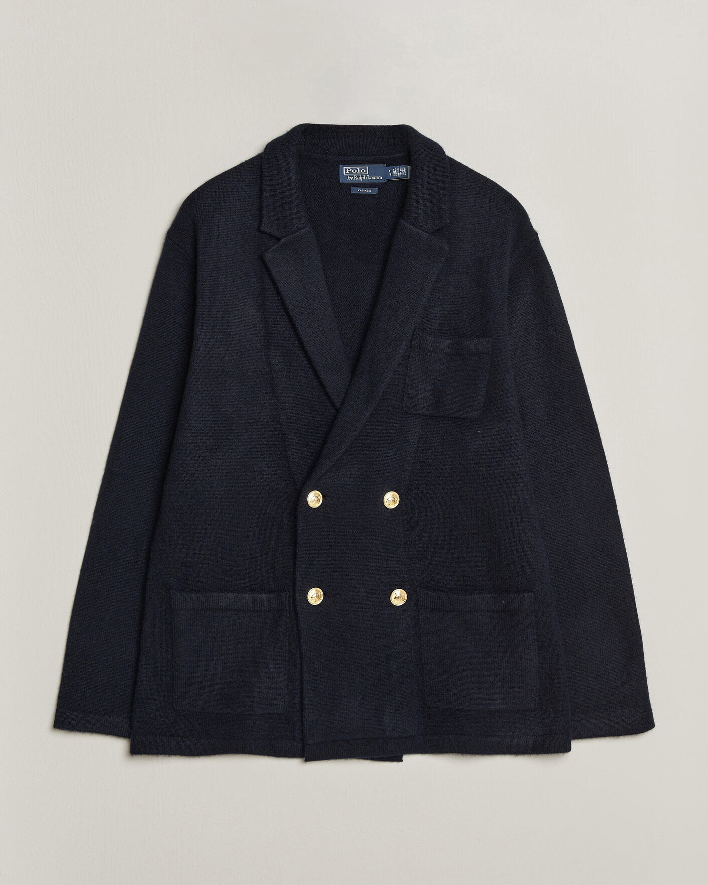 Herre | Gensere | Polo Ralph Lauren | Double Breasted Cashmere Cardigan Aviator Navy