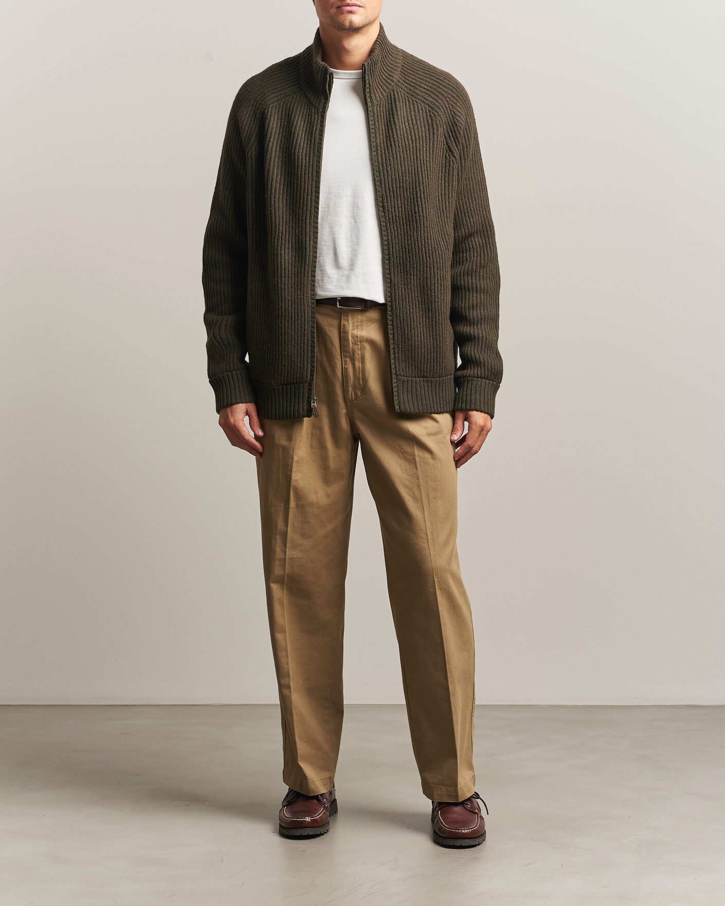 Herre | Gensere | Polo Ralph Lauren | Wool/Cashmere Full-Zip Ekanite Olive Heather