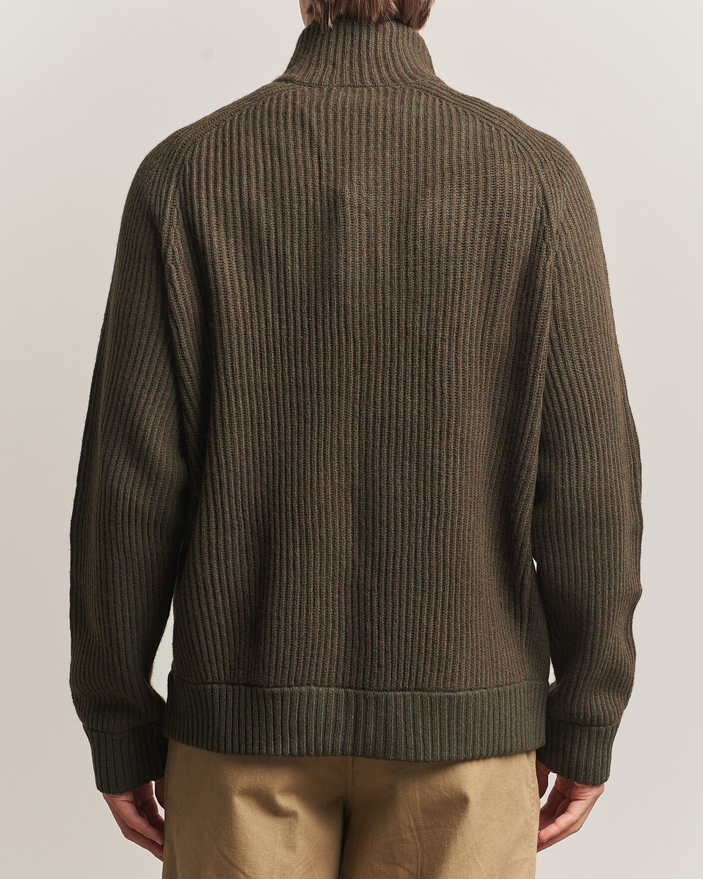 Herre | Gensere | Polo Ralph Lauren | Wool/Cashmere Full-Zip Ekanite Olive Heather