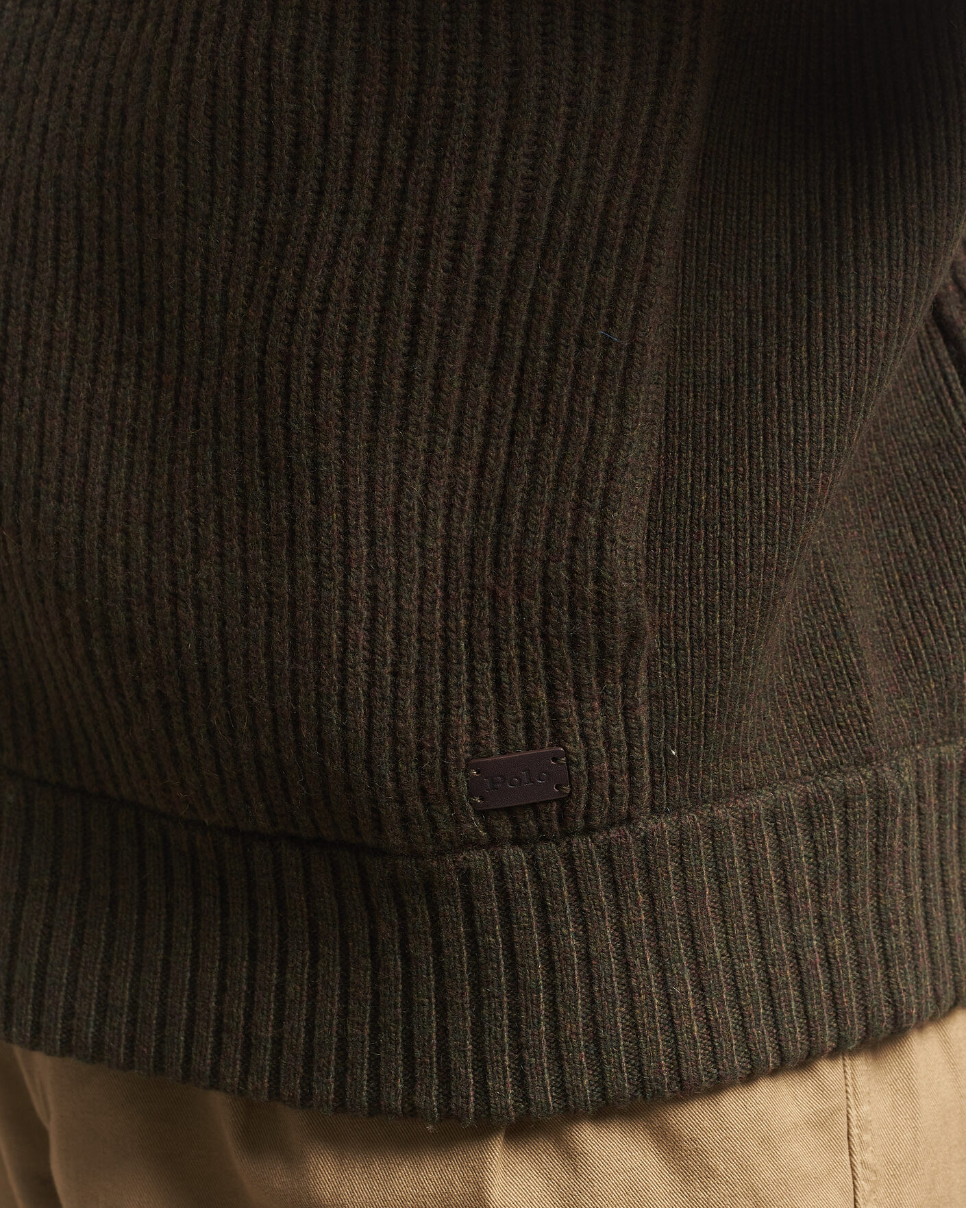 Herre | Gensere | Polo Ralph Lauren | Wool/Cashmere Full-Zip Ekanite Olive Heather