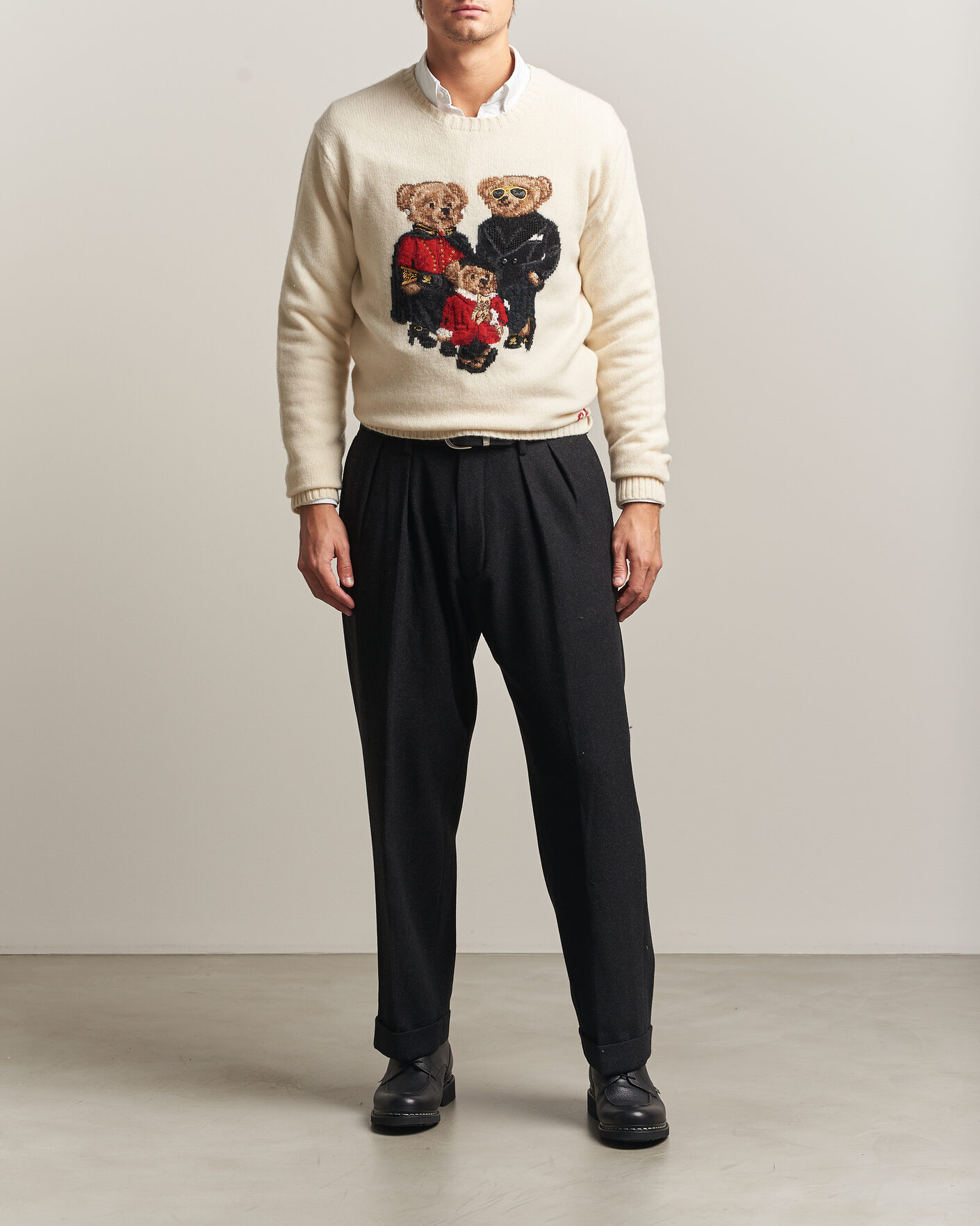 Herre | Gensere | Polo Ralph Lauren | Wool Blend Bear Sweater Authentic Cream