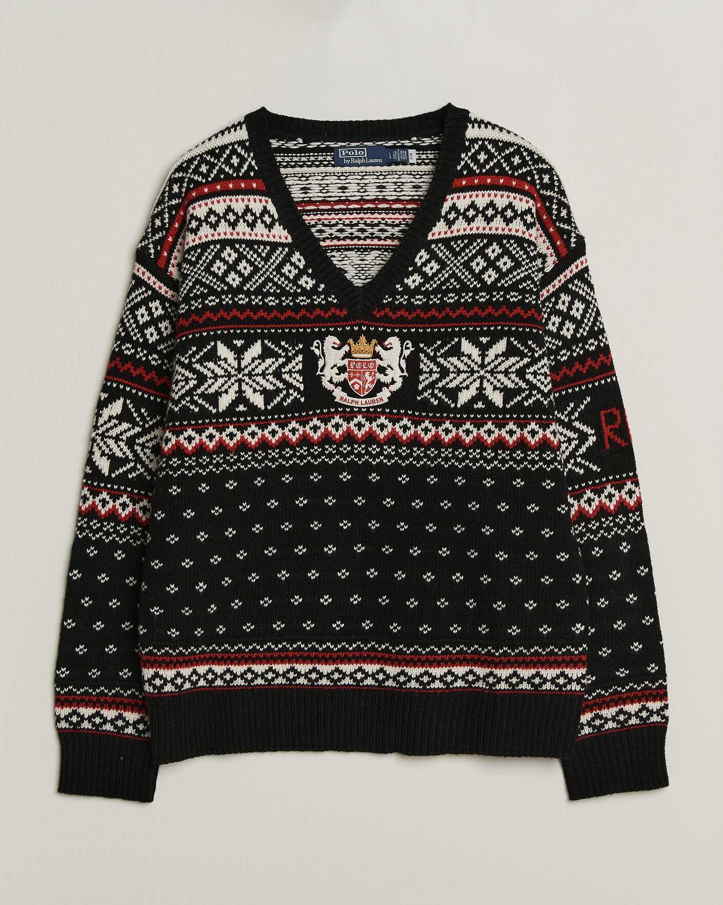 Herre | Gensere | Polo Ralph Lauren | Royal Holiday Wool Sweater Black Combo