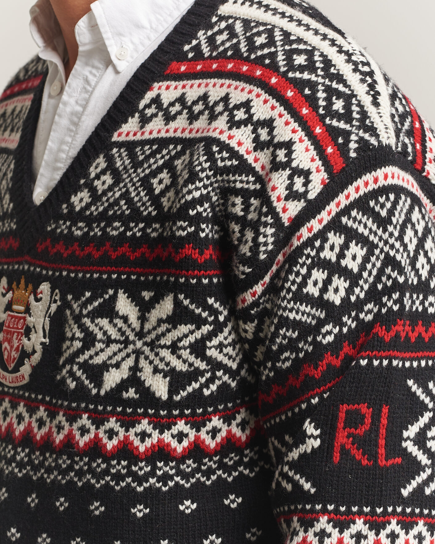 Herre | Gensere | Polo Ralph Lauren | Royal Holiday Wool Sweater Black Combo