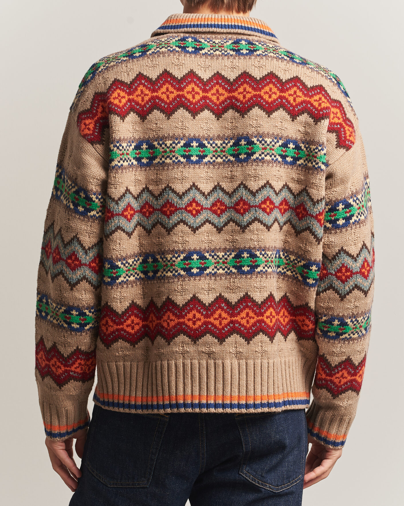 Herre | Gensere | Polo Ralph Lauren | Litchfield Wool Blend Sweater Tan Multi