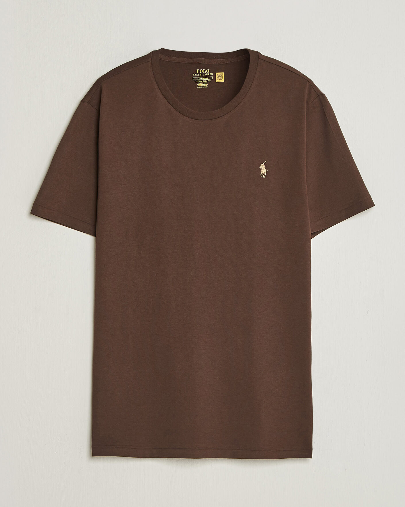 Herre | T-Shirts | Polo Ralph Lauren | Custom Slim Fit T-shirt Nutmeg Brown