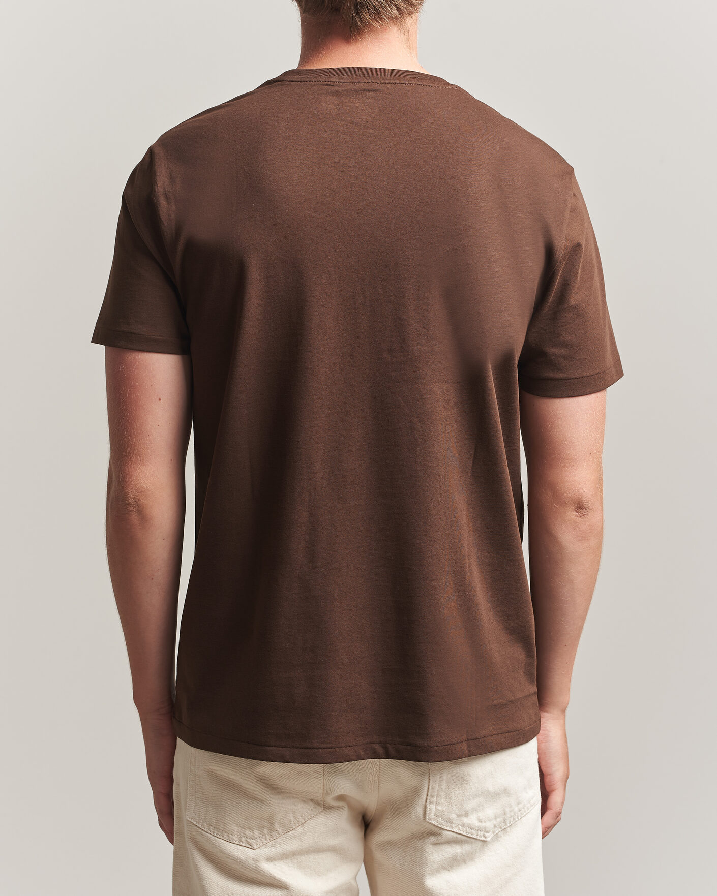 Herre | T-Shirts | Polo Ralph Lauren | Custom Slim Fit T-shirt Nutmeg Brown