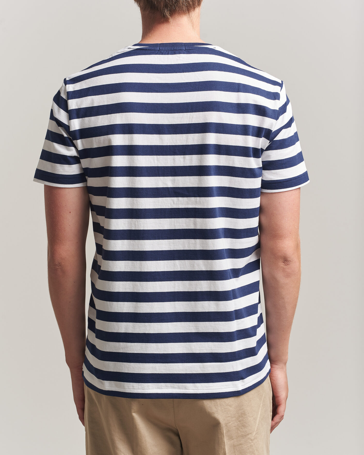 Herre | T-Shirts | Polo Ralph Lauren | Custom Slim Fit Striped T-Shirt Newport Navy