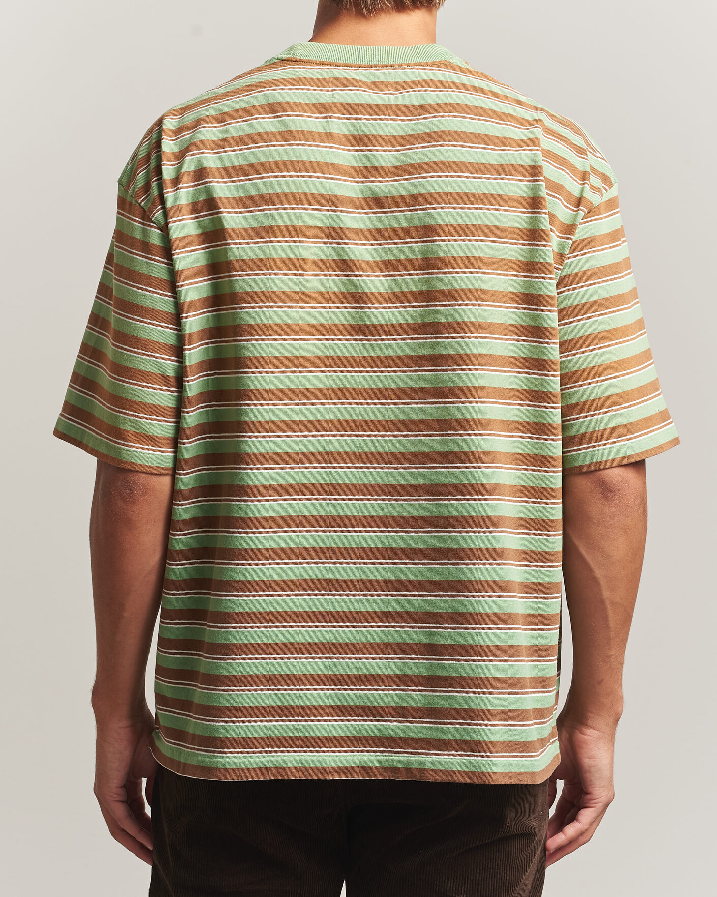 Herre | T-Shirts | Polo Ralph Lauren | Relaxed Fit Striped T-Shirt Outback Green