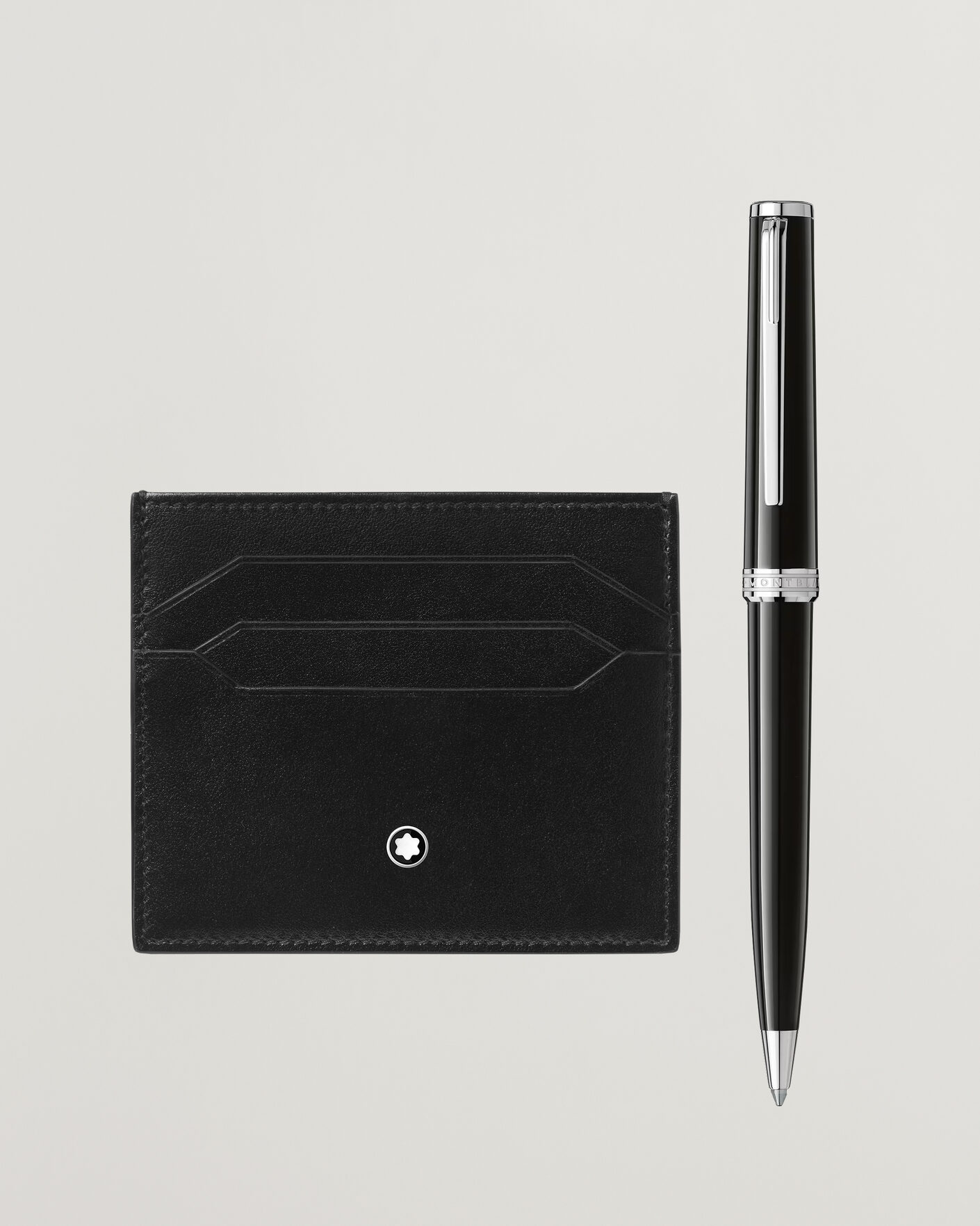 Herre | Penner | Montblanc | SET BP PIX Black + MST Card Holder 6C Bk